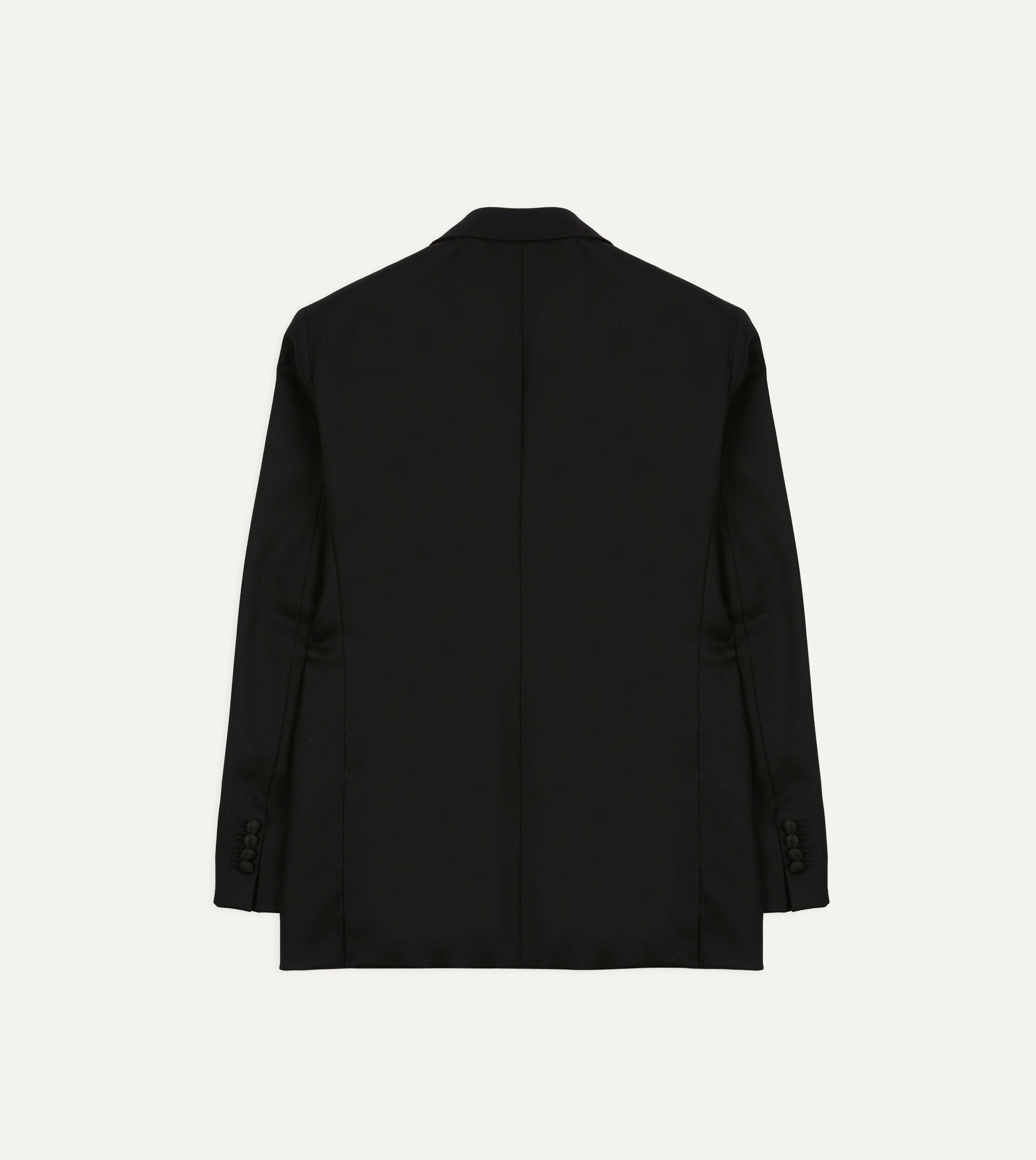 Black Barathea Wool Dinner Jacket