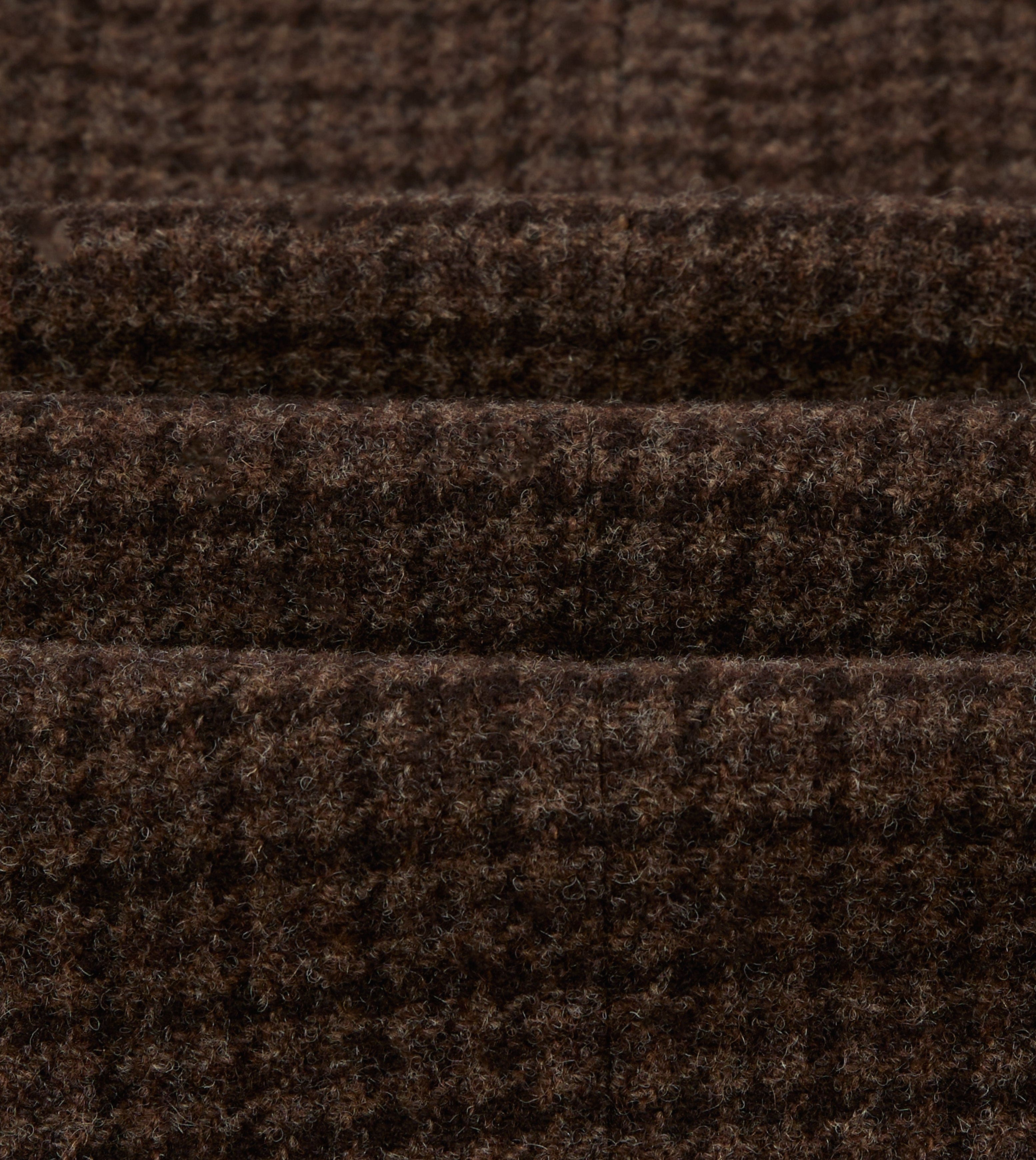 Brown Houndstooth Check Tweed Blazer