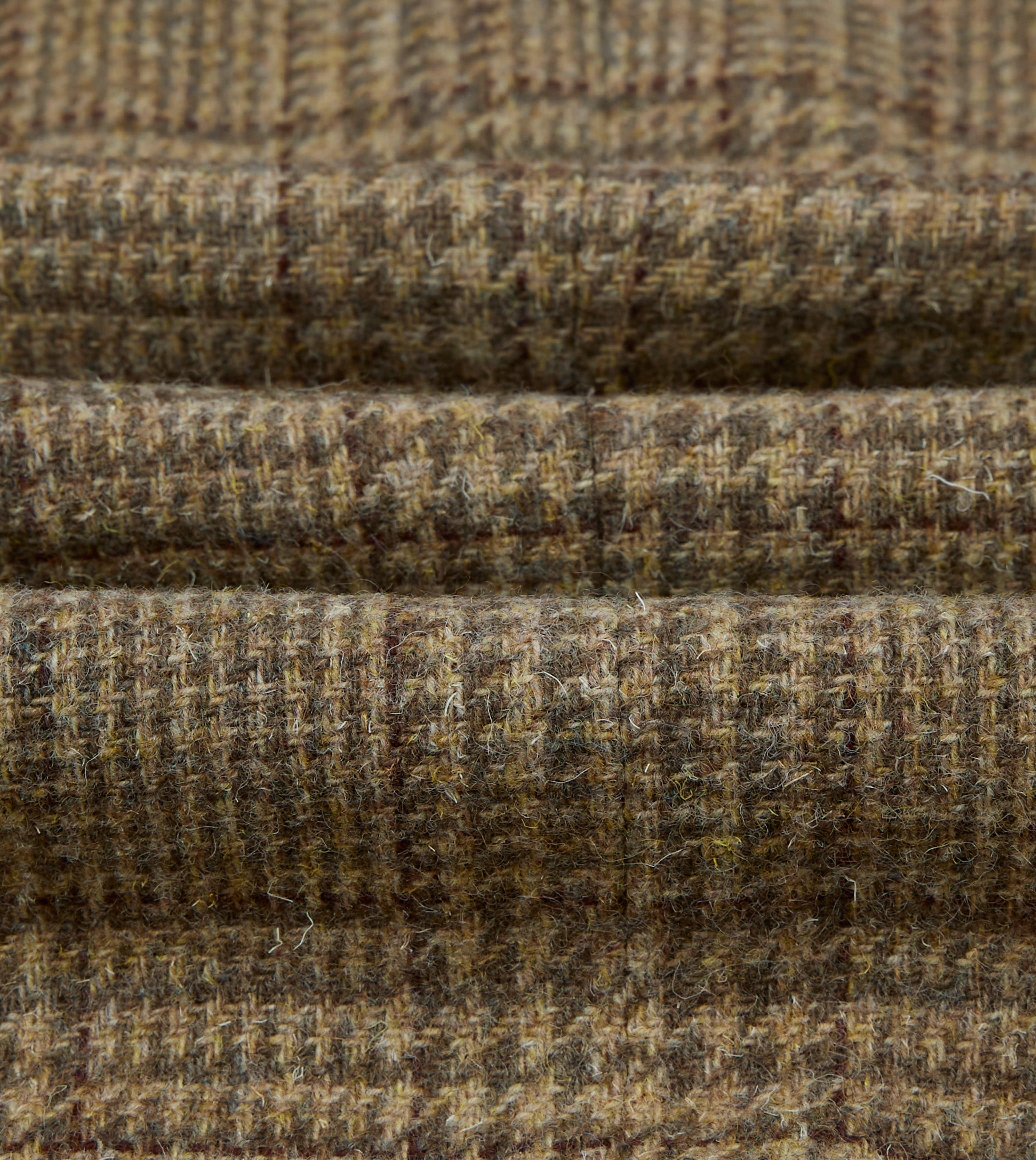 Beige Prince of Wales Check Tweed Blazer