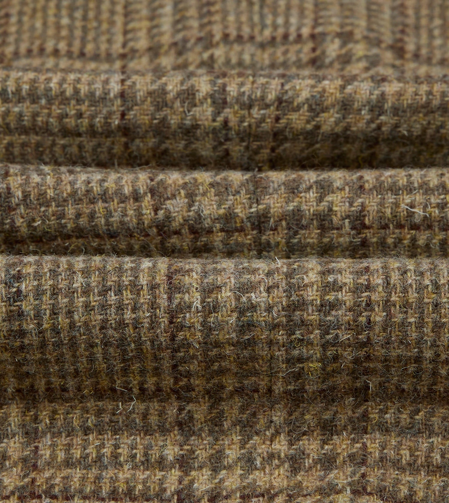 Beige Prince of Wales Check Tweed Blazer