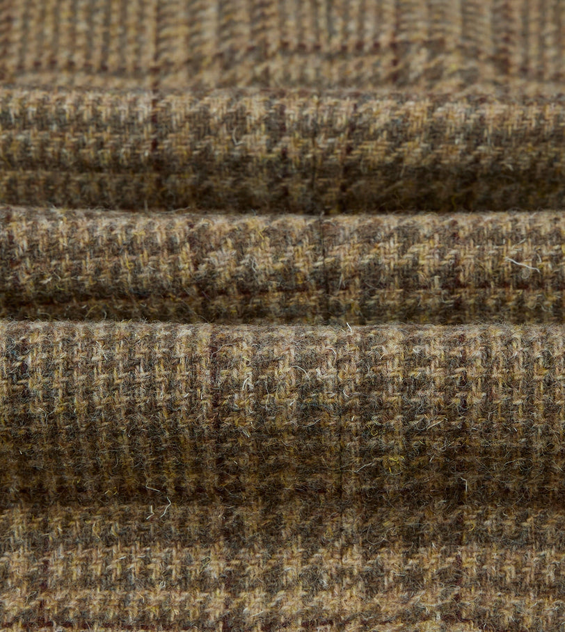 Beige Prince of Wales Check Tweed Blazer