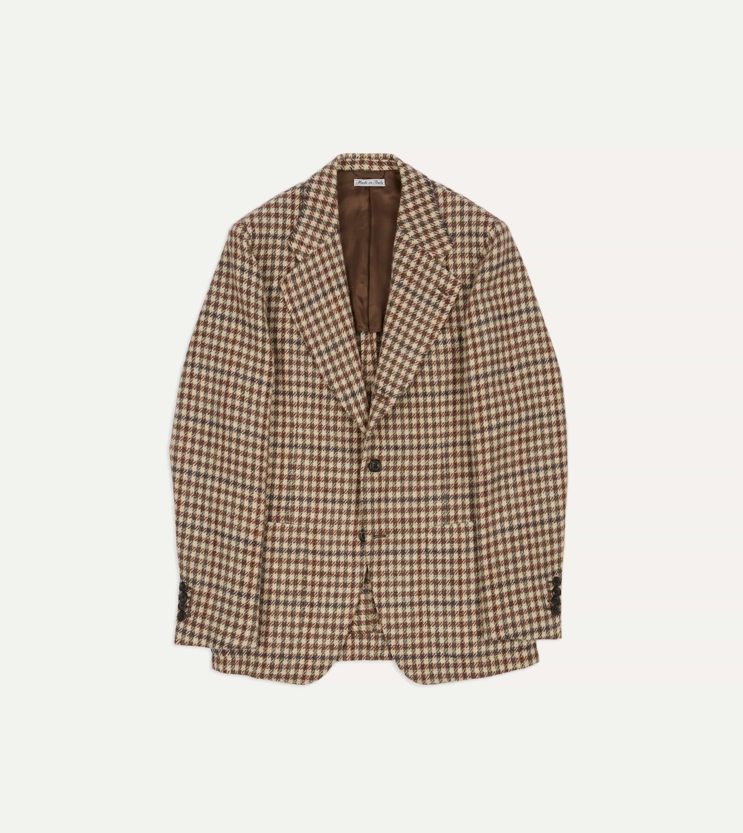 Ecru Gun Club Check Tweed Blazer