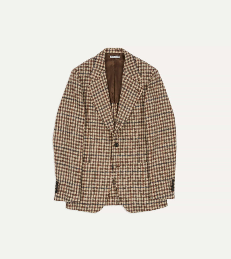 Ecru Gun Club Check Tweed Blazer