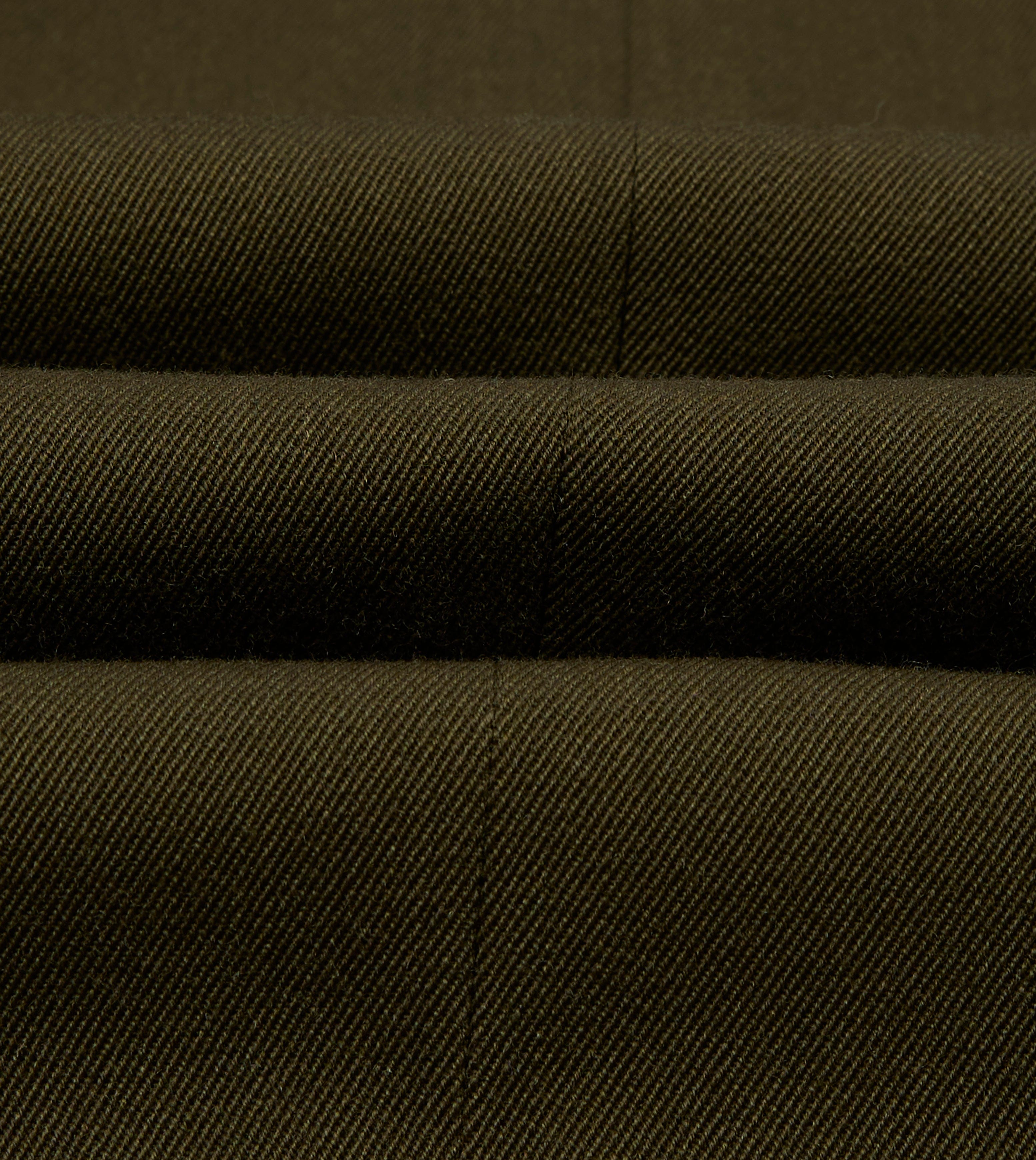 Olive Wool-Cotton Tailored Jacket