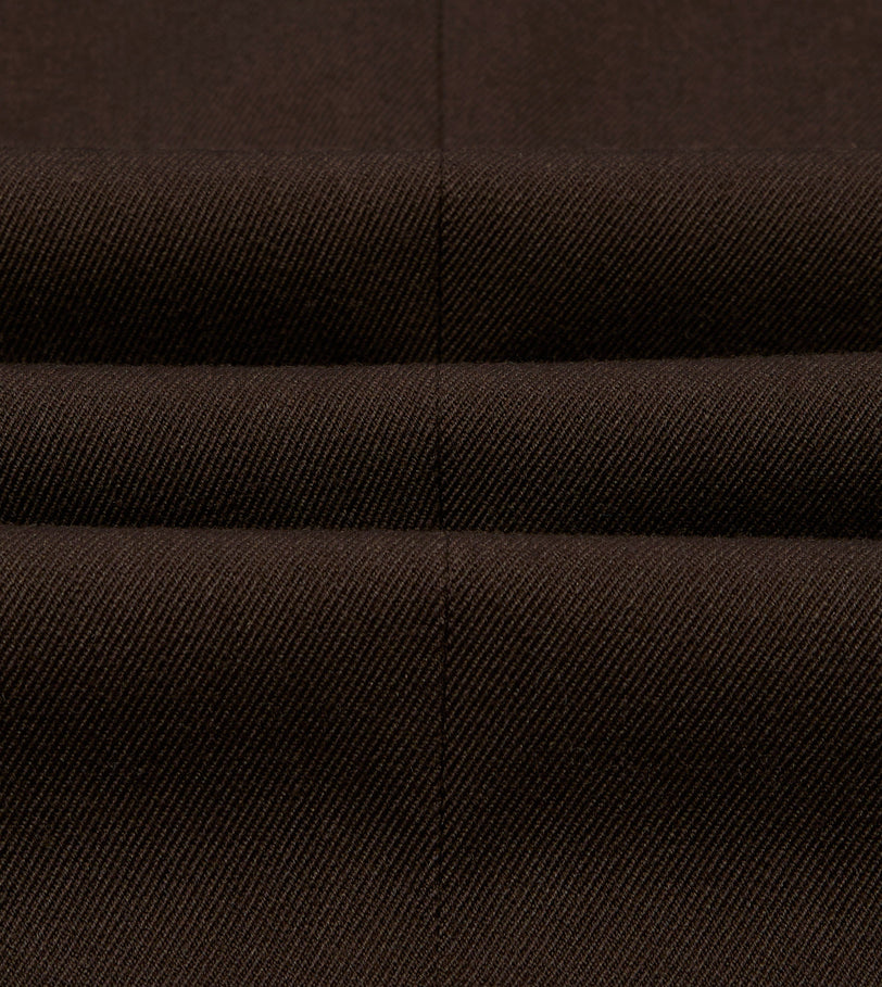 Brown Wool-Cotton Tailored Jacket