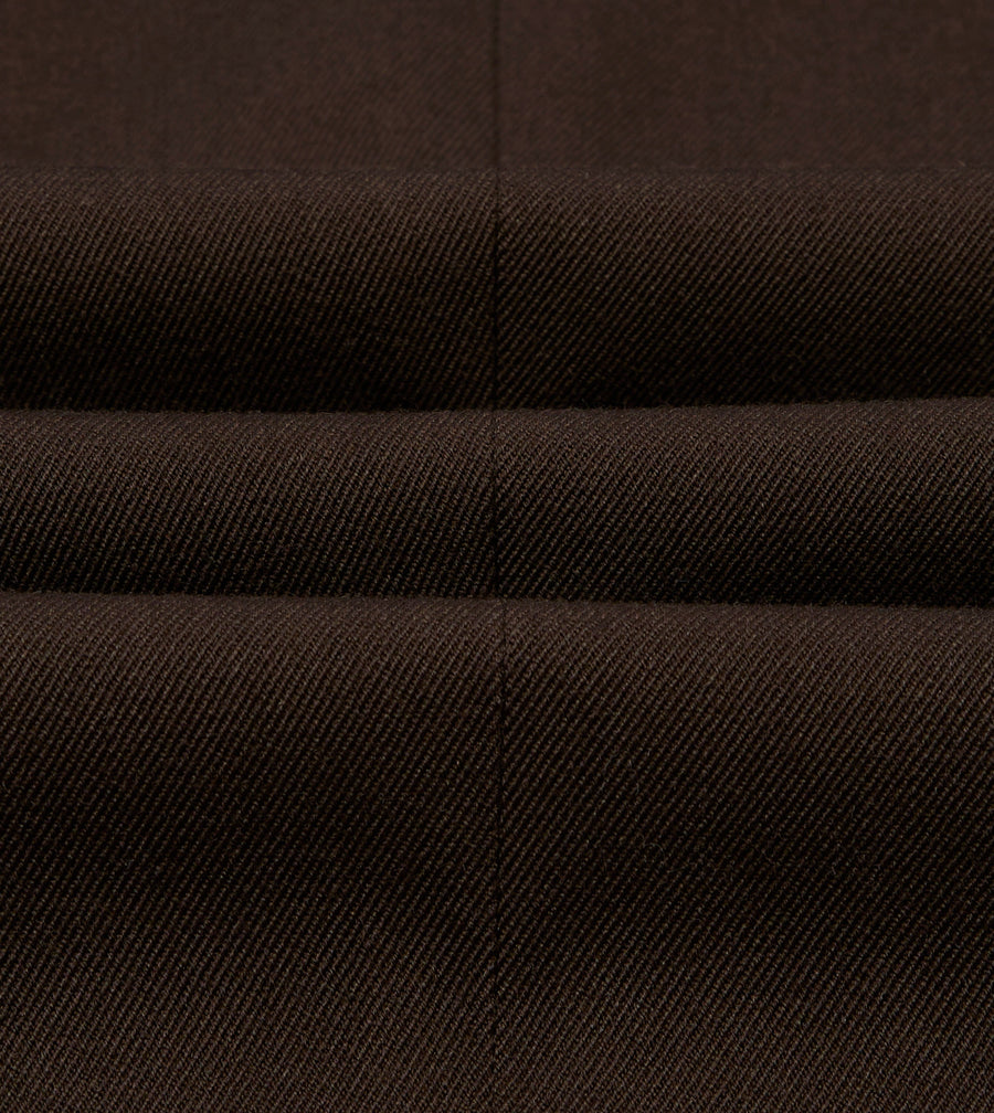 Brown Wool-Cotton Tailored Jacket