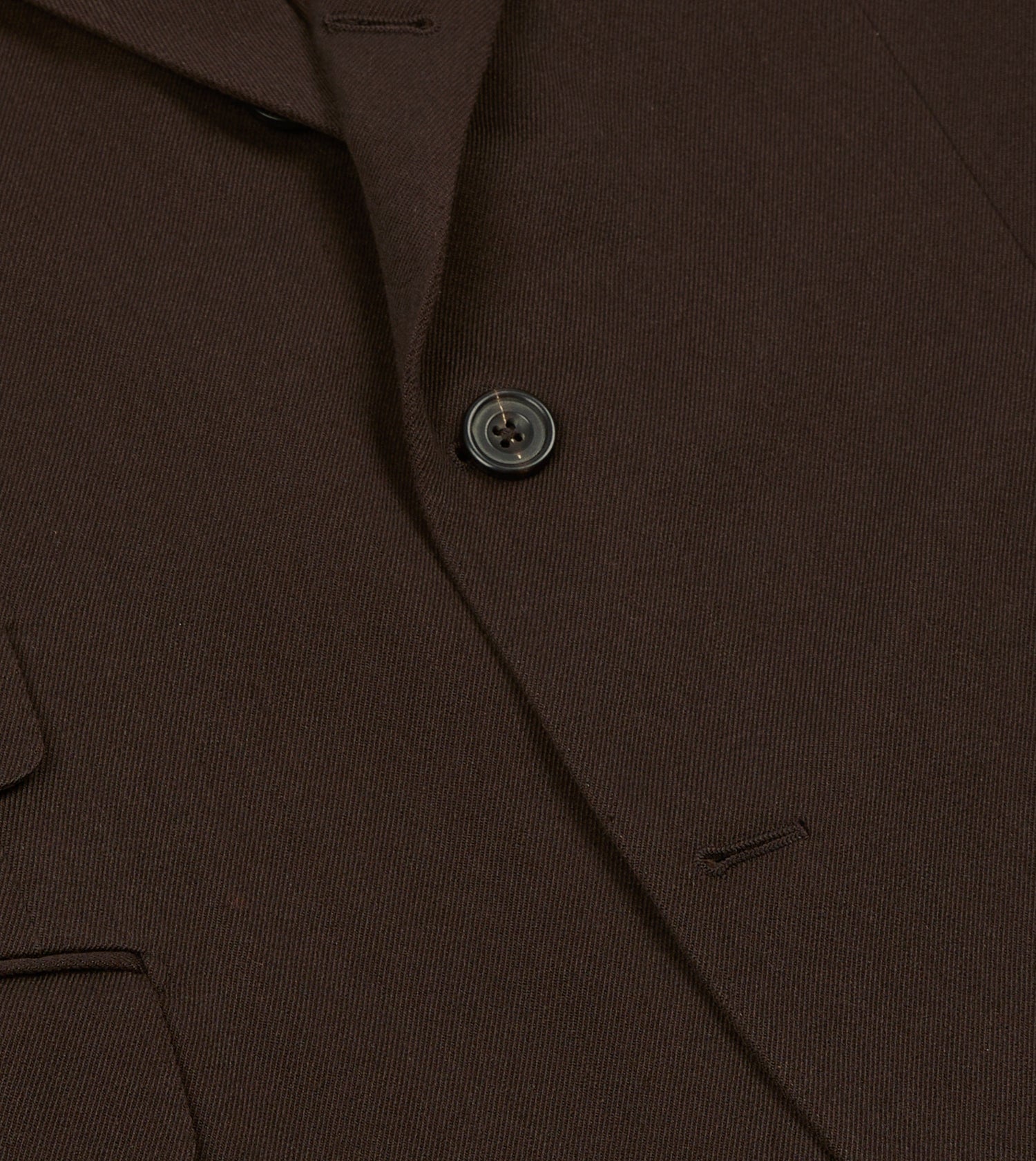 Brown Wool-Cotton Tailored Jacket