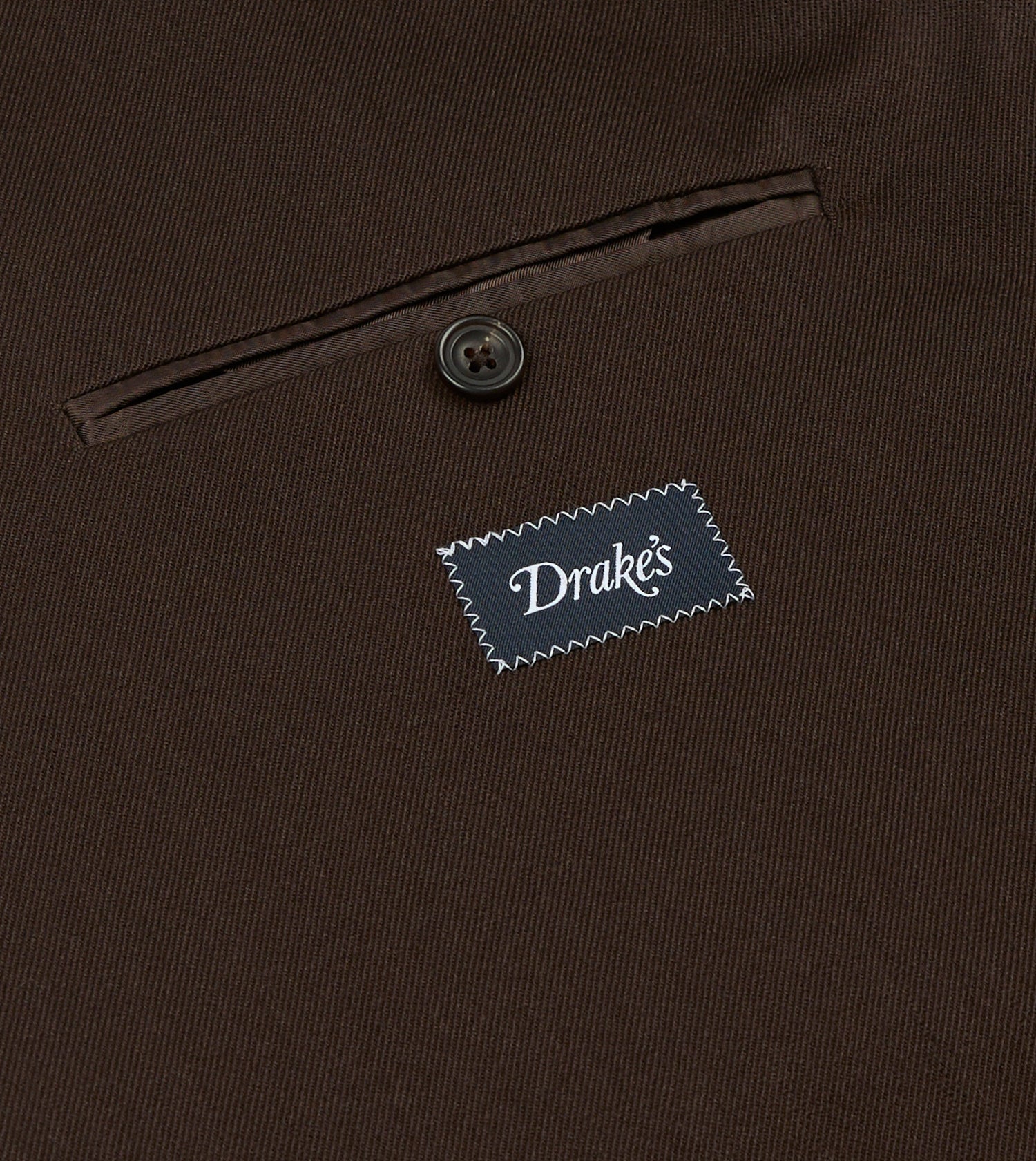 Brown Wool-Cotton Tailored Jacket