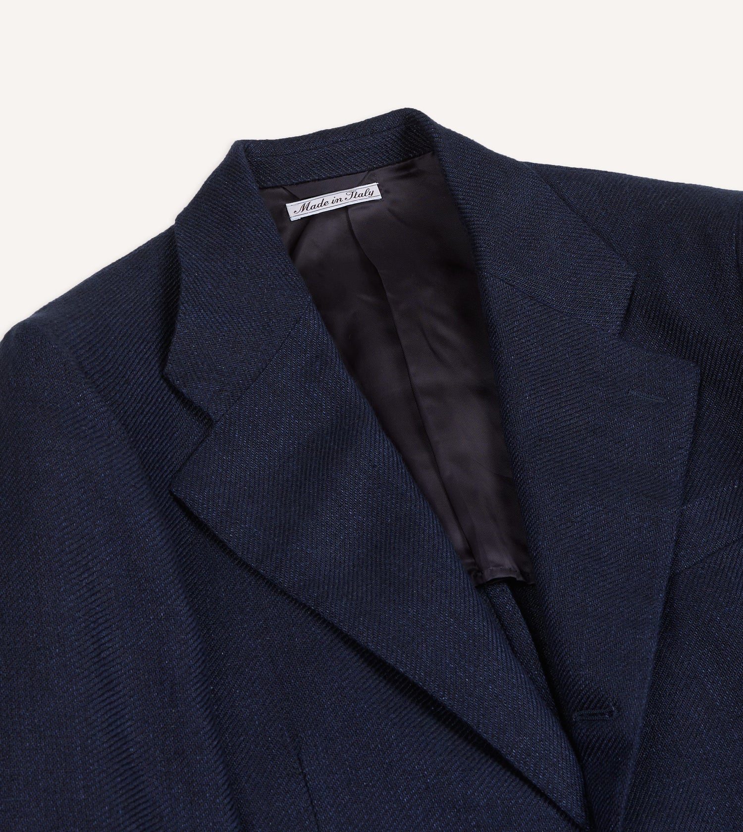 Navy Linen Blazer