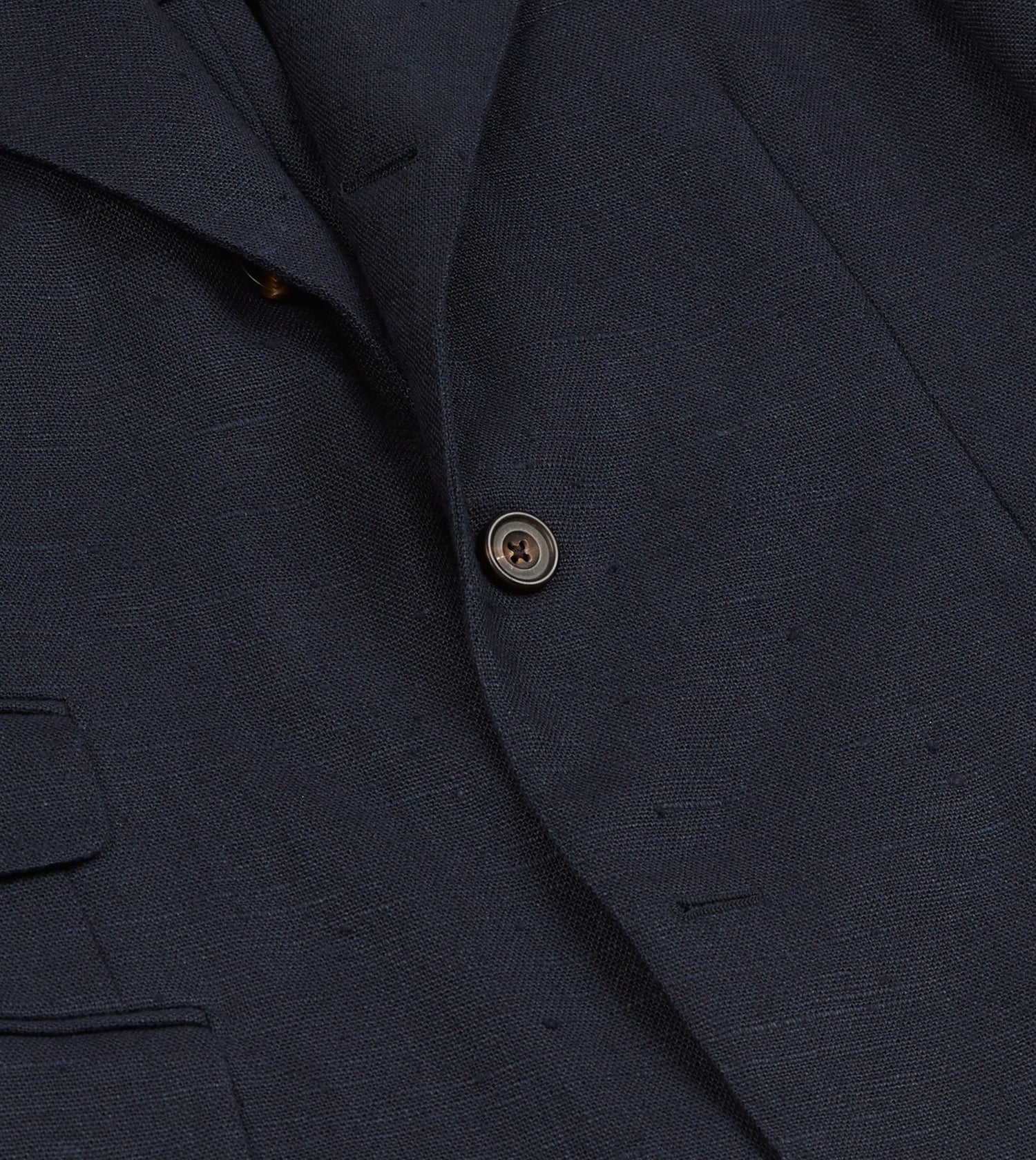Navy Linen Tailored Jacket