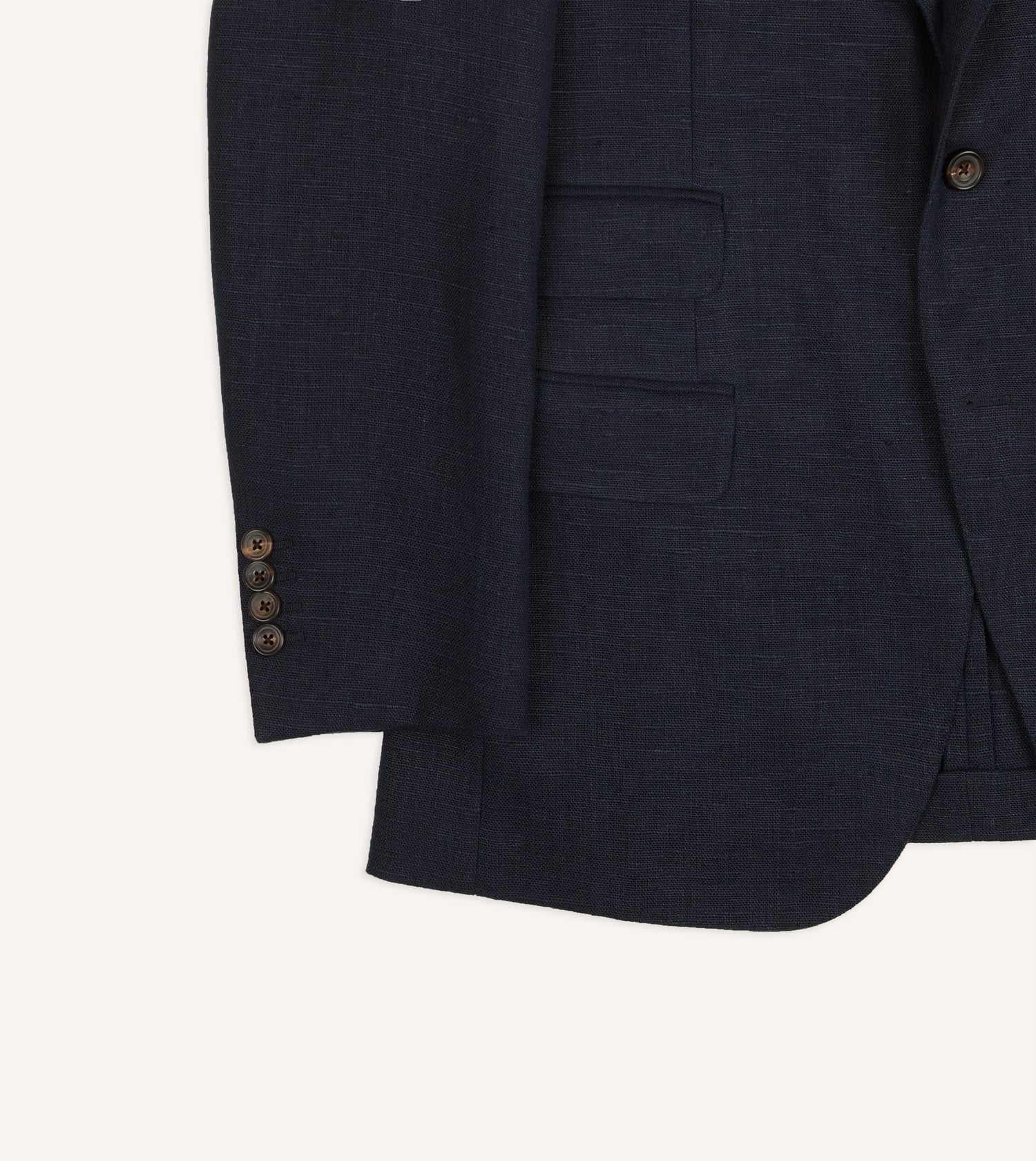 Navy Linen Tailored Jacket