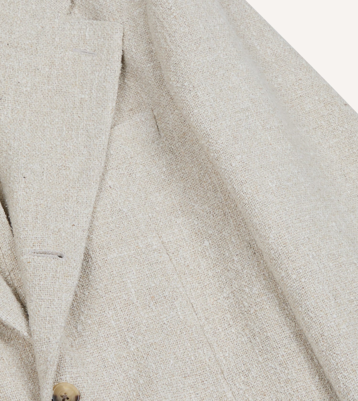 Ecru Silk-Canapa Tweed Blazer