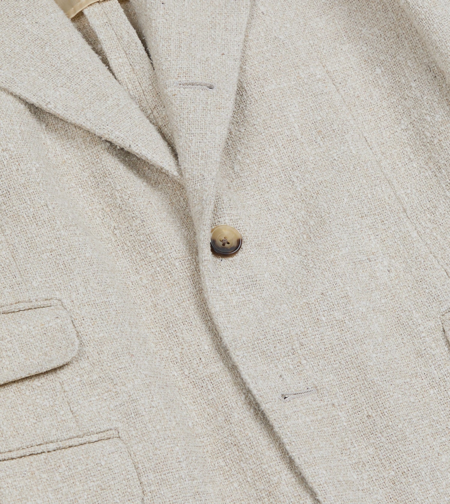 Ecru Silk-Canapa Tweed Blazer