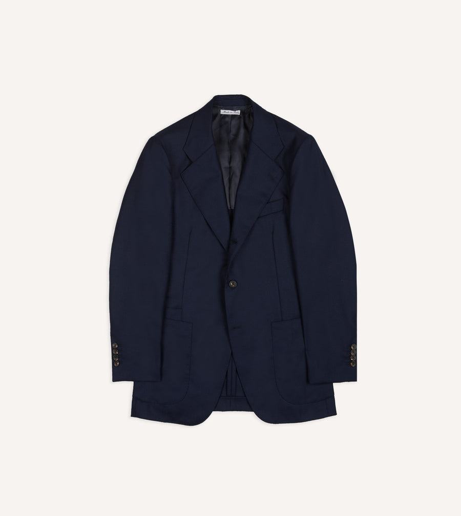 Navy Fresco® Wool Tailored Jacket