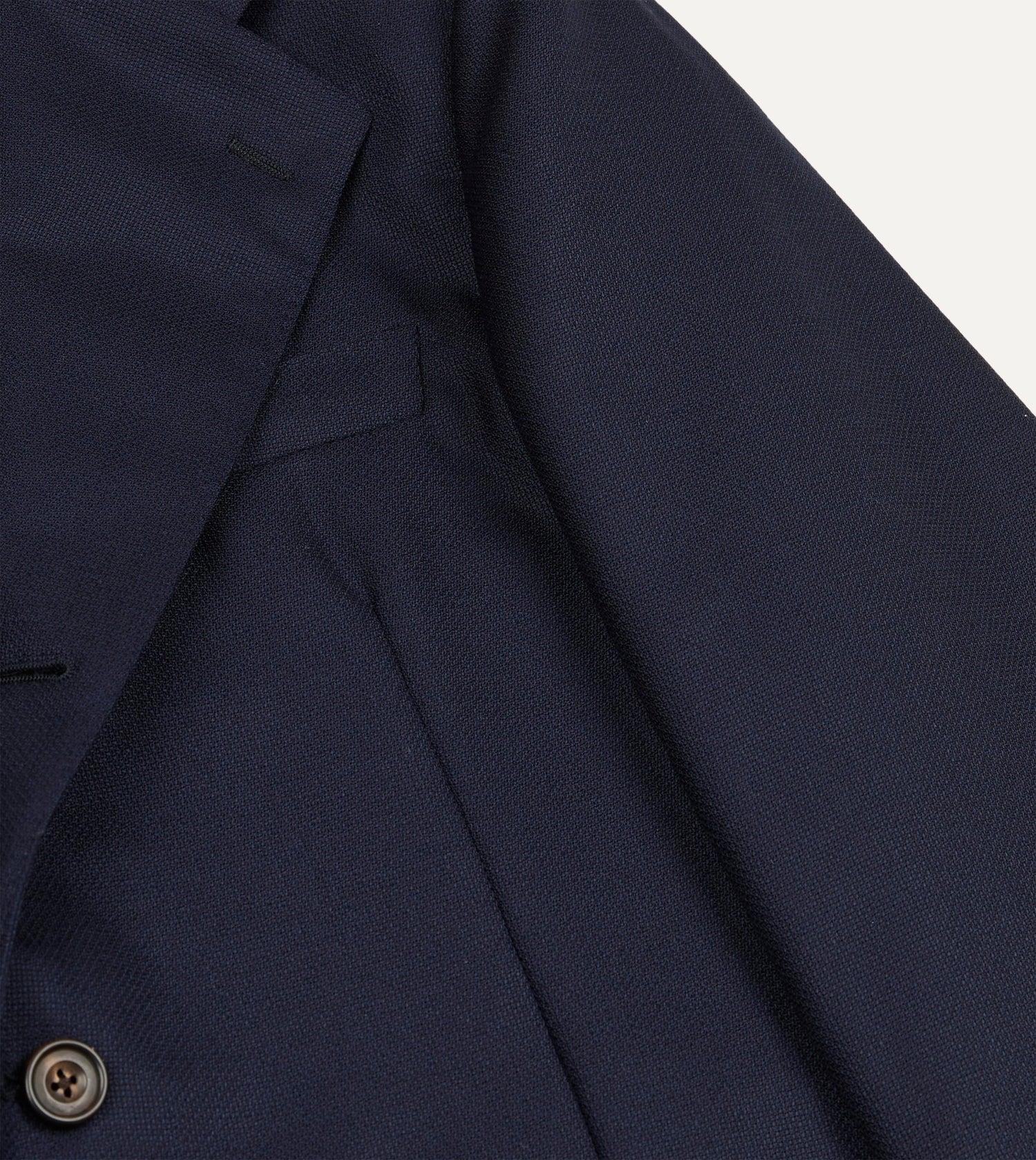 Navy Wool Hopsack Travel Blazer