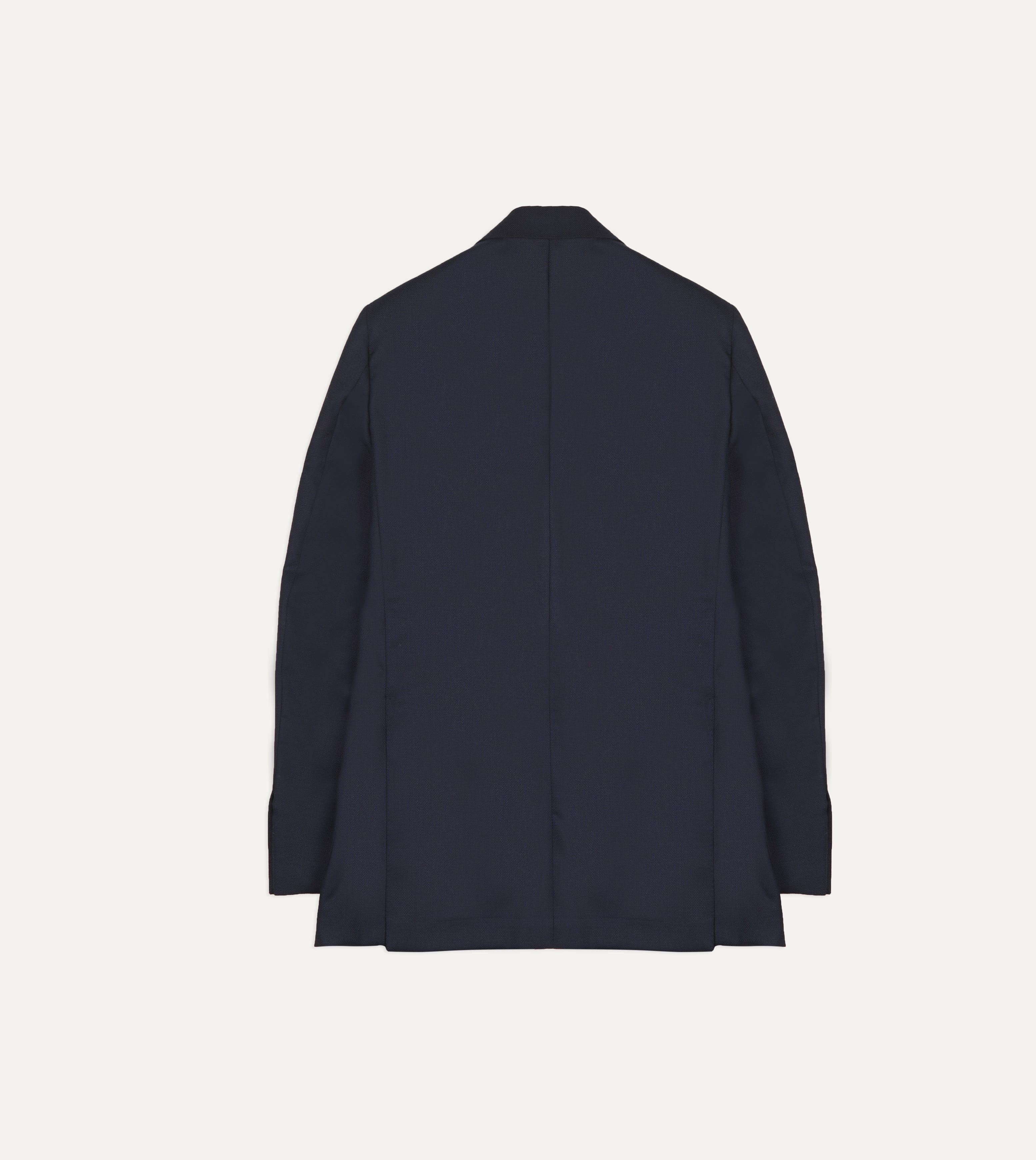 Navy Wool Hopsack Travel Blazer