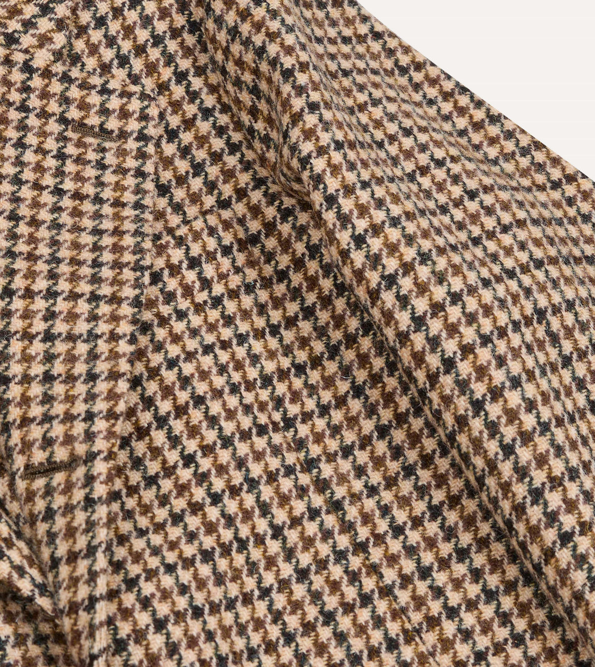 Brown and Ecru Houndstooth Harris Tweed® Blazer