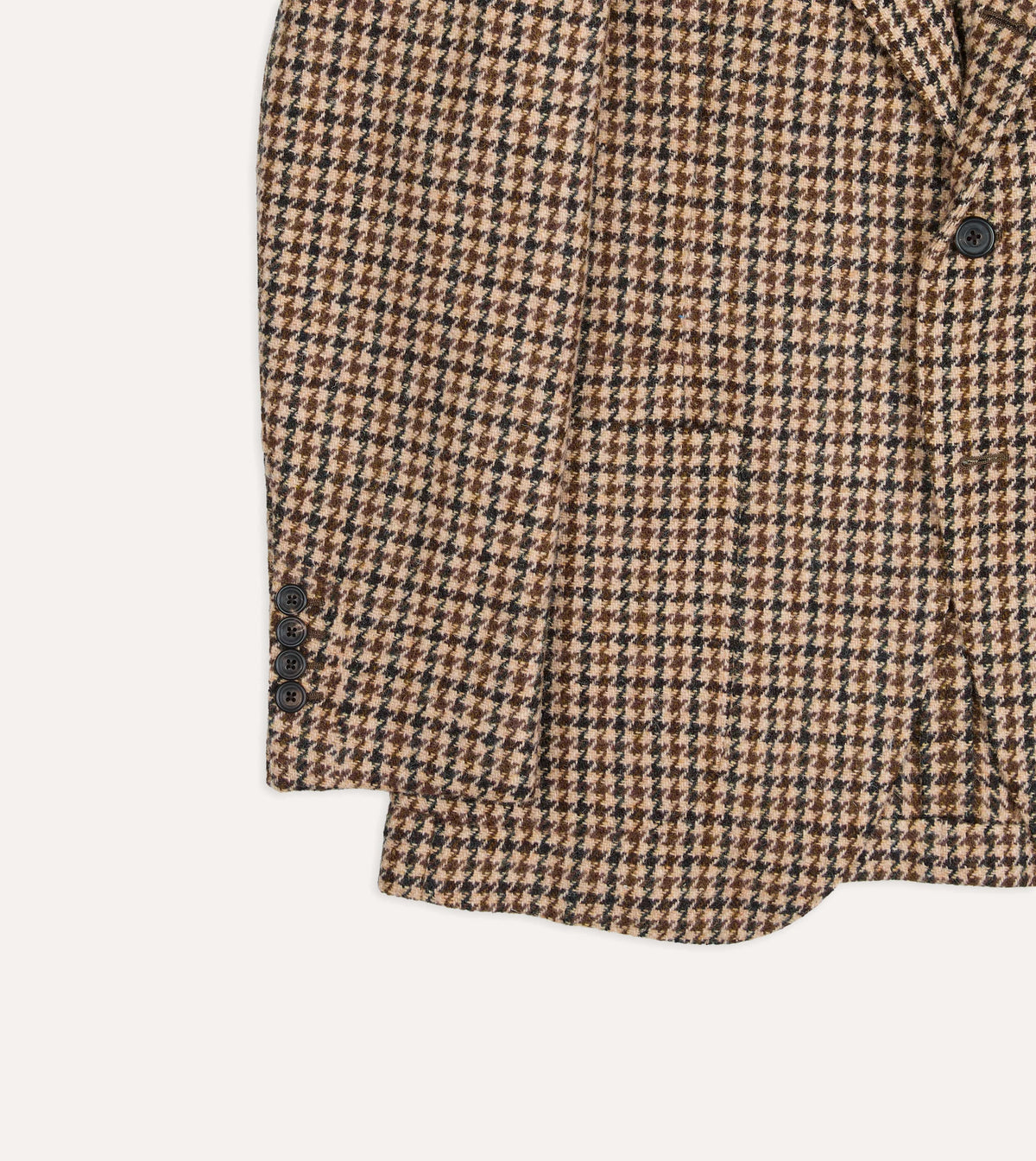 Brown and Ecru Houndstooth Harris Tweed® Blazer