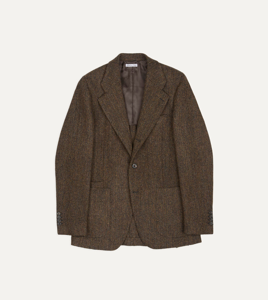 Brown Herringbone Harris Tweed® Blazer