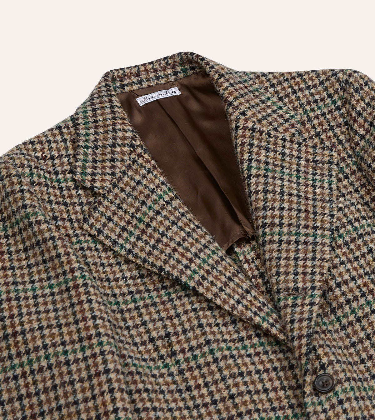 Brown and Green Houndstooth Harris Tweed® Blazer