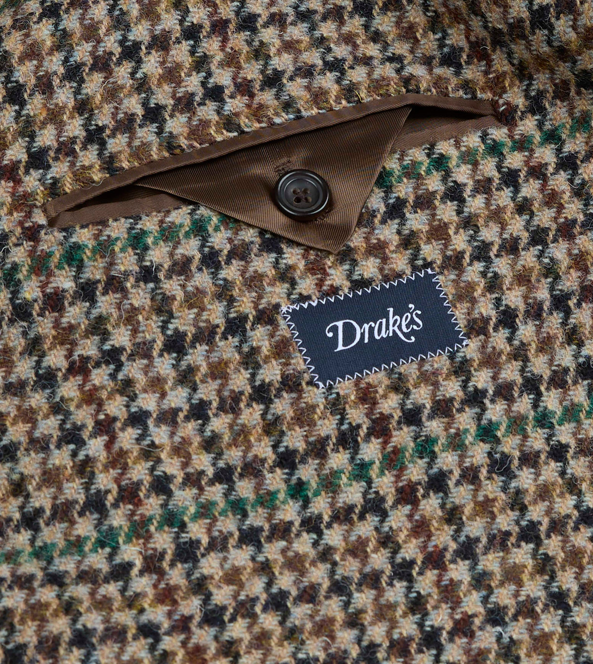 Brown and Green Houndstooth Harris Tweed® Blazer