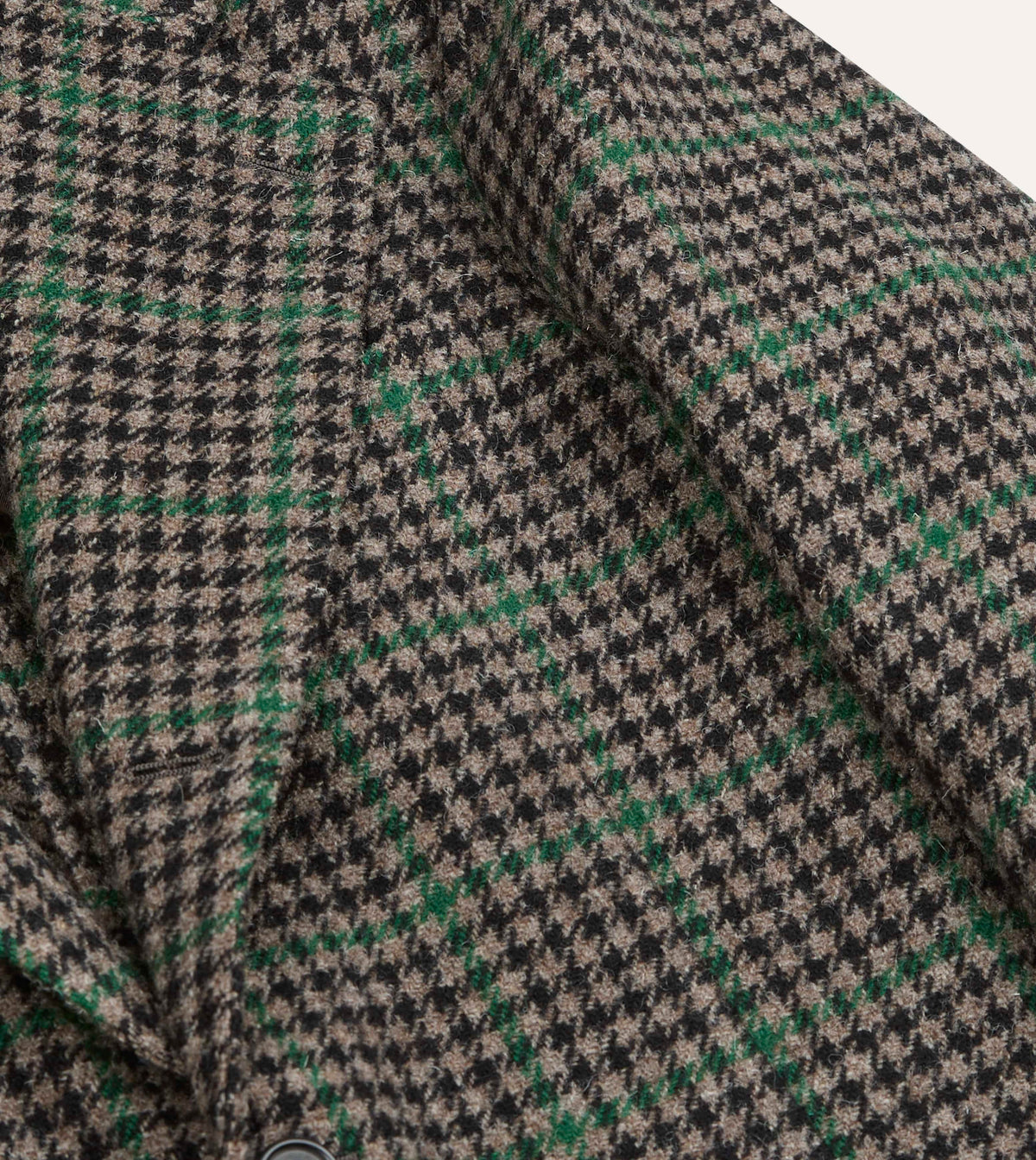 Dark Brown and Green Houndstooth Harris Tweed® Blazer