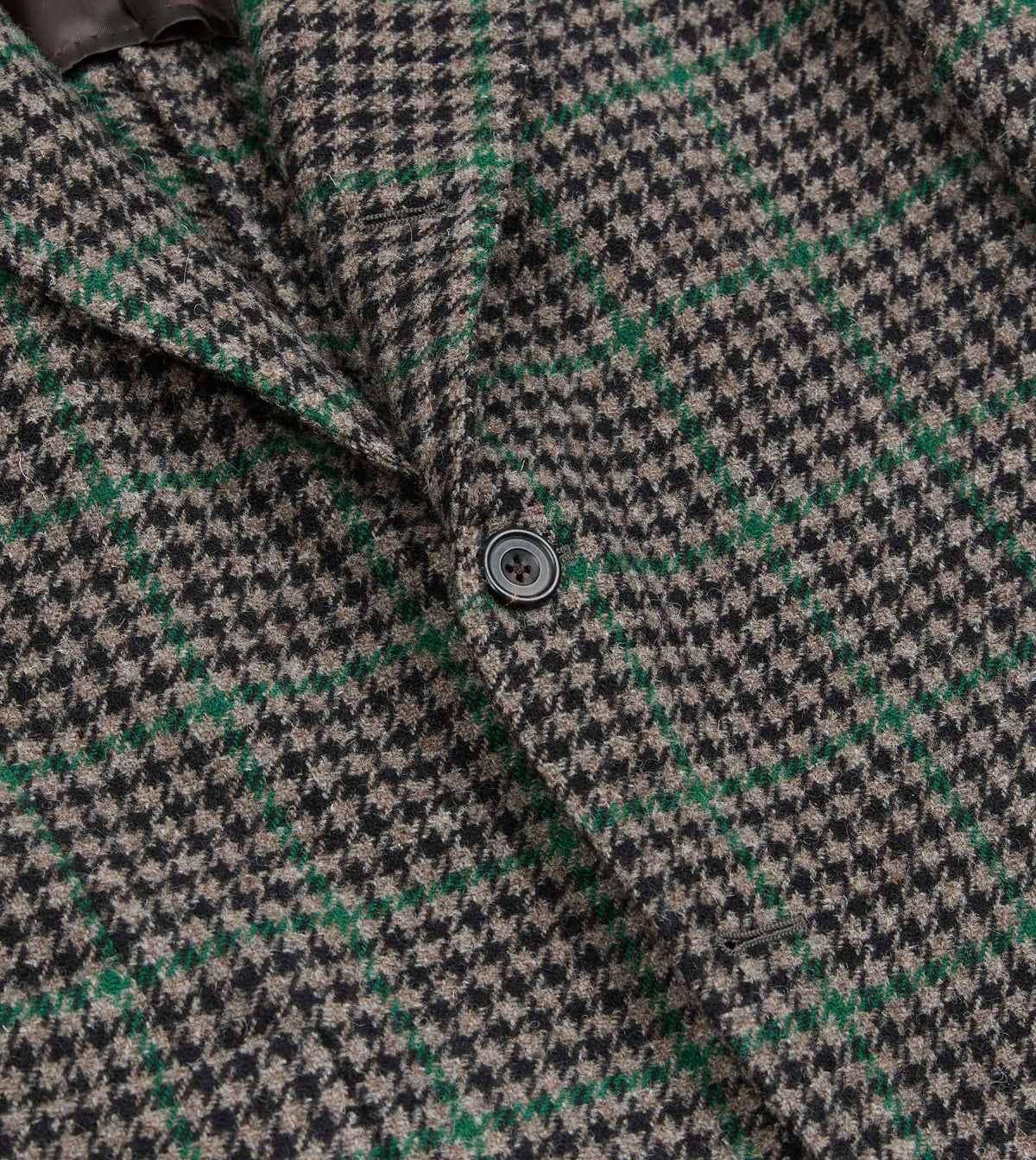 Dark Brown and Green Houndstooth Harris Tweed® Blazer