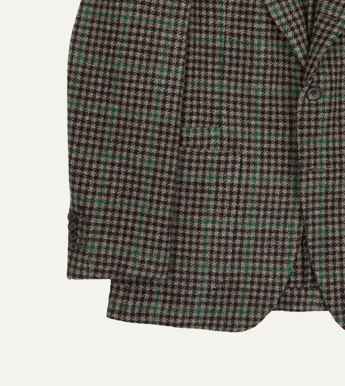 Dark Brown and Green Houndstooth Harris Tweed® Blazer
