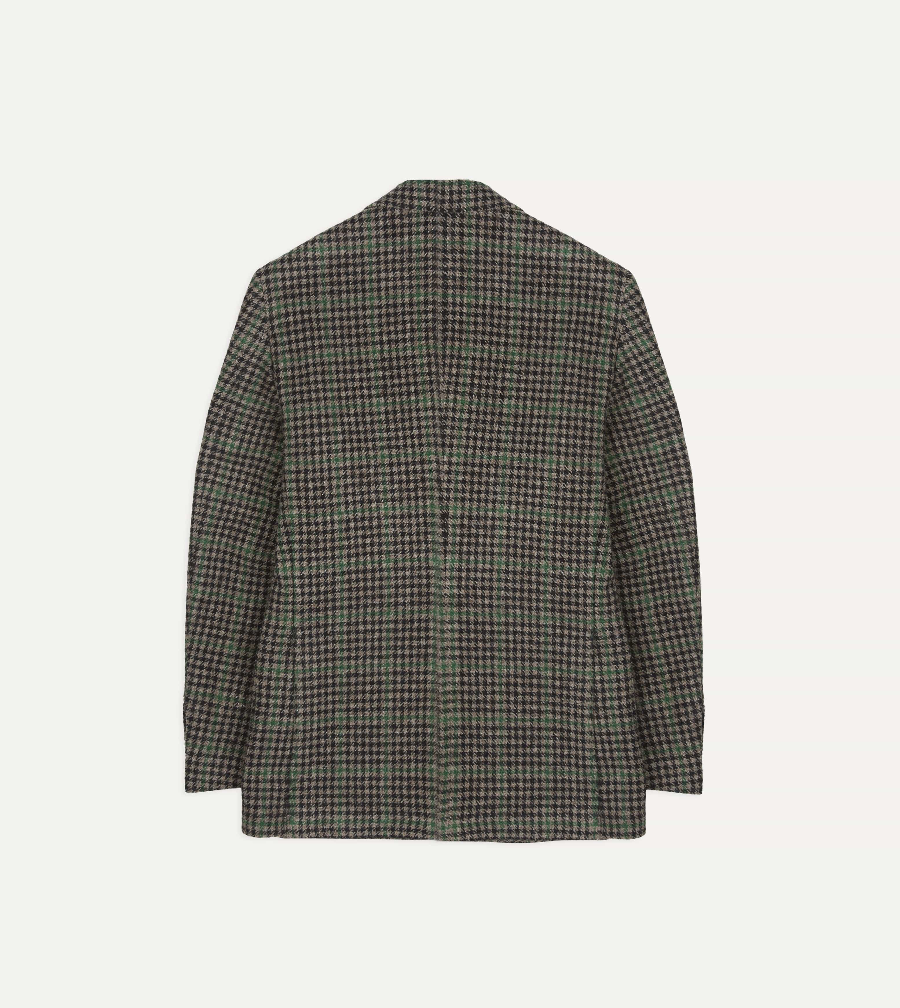 Dark Brown and Green Houndstooth Harris Tweed® Blazer