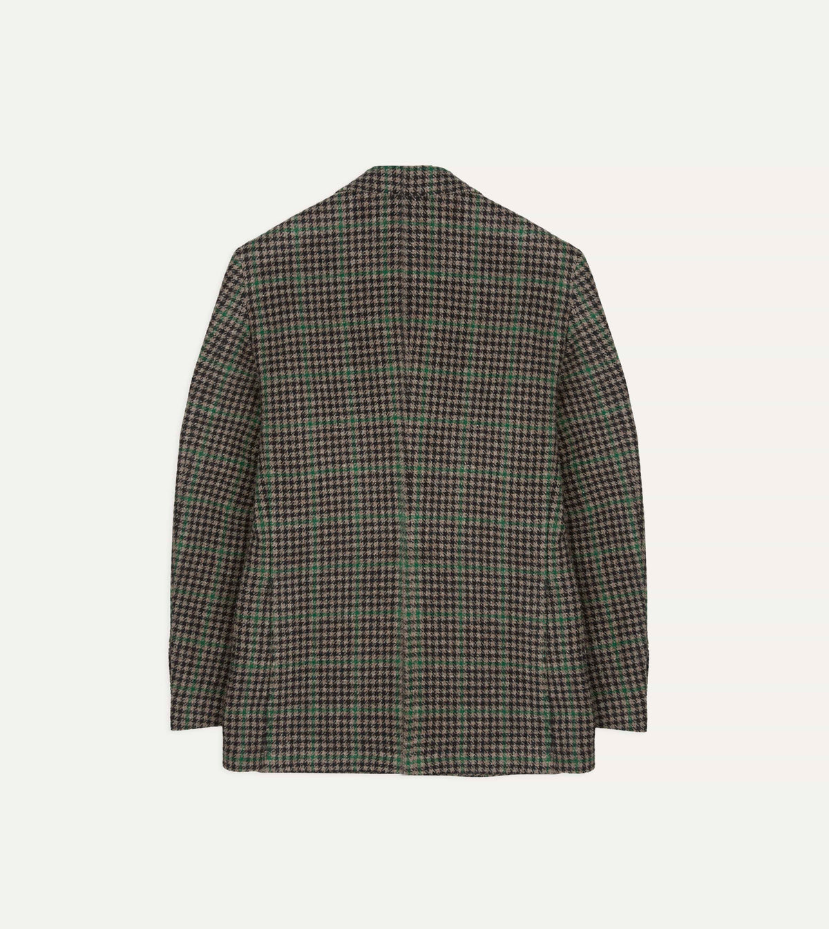 Dark Brown and Green Houndstooth Harris Tweed® Blazer