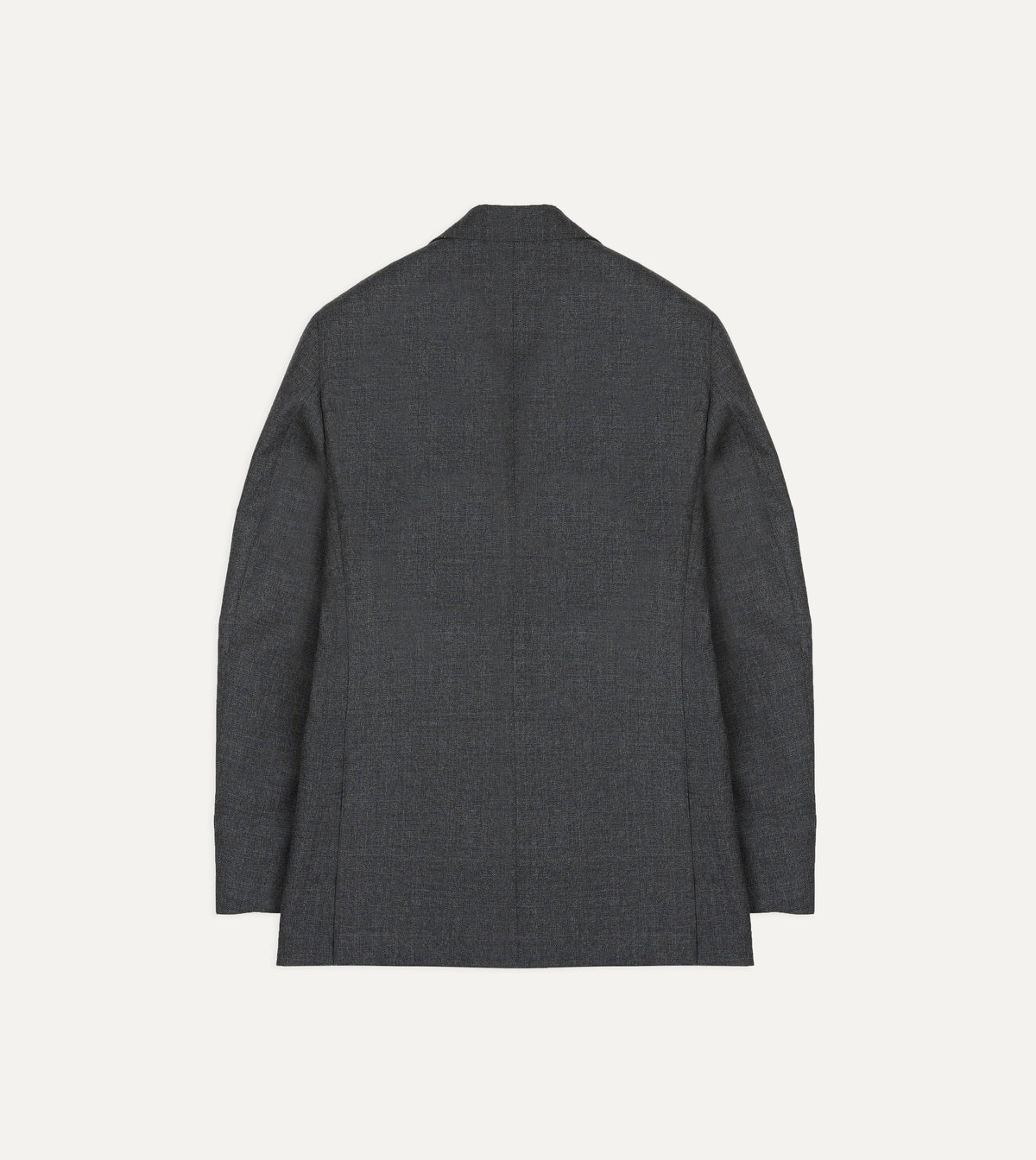 Grey Wool-Cotton Twill Tailored Jacket