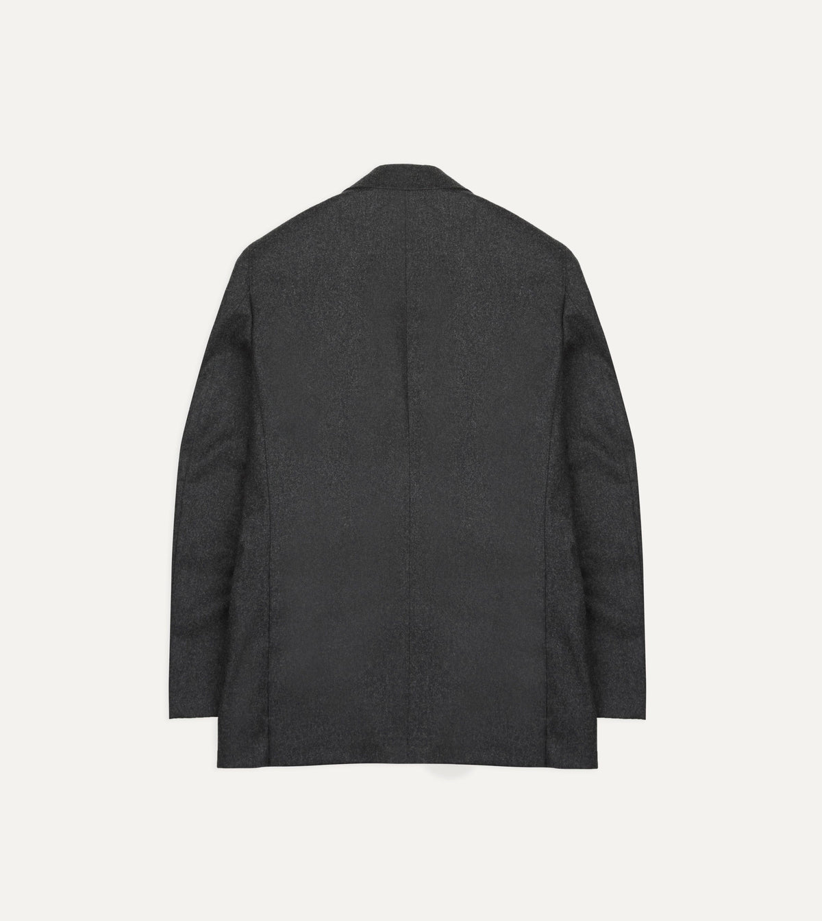 Charcoal Wool Flannel Tailored Jacket