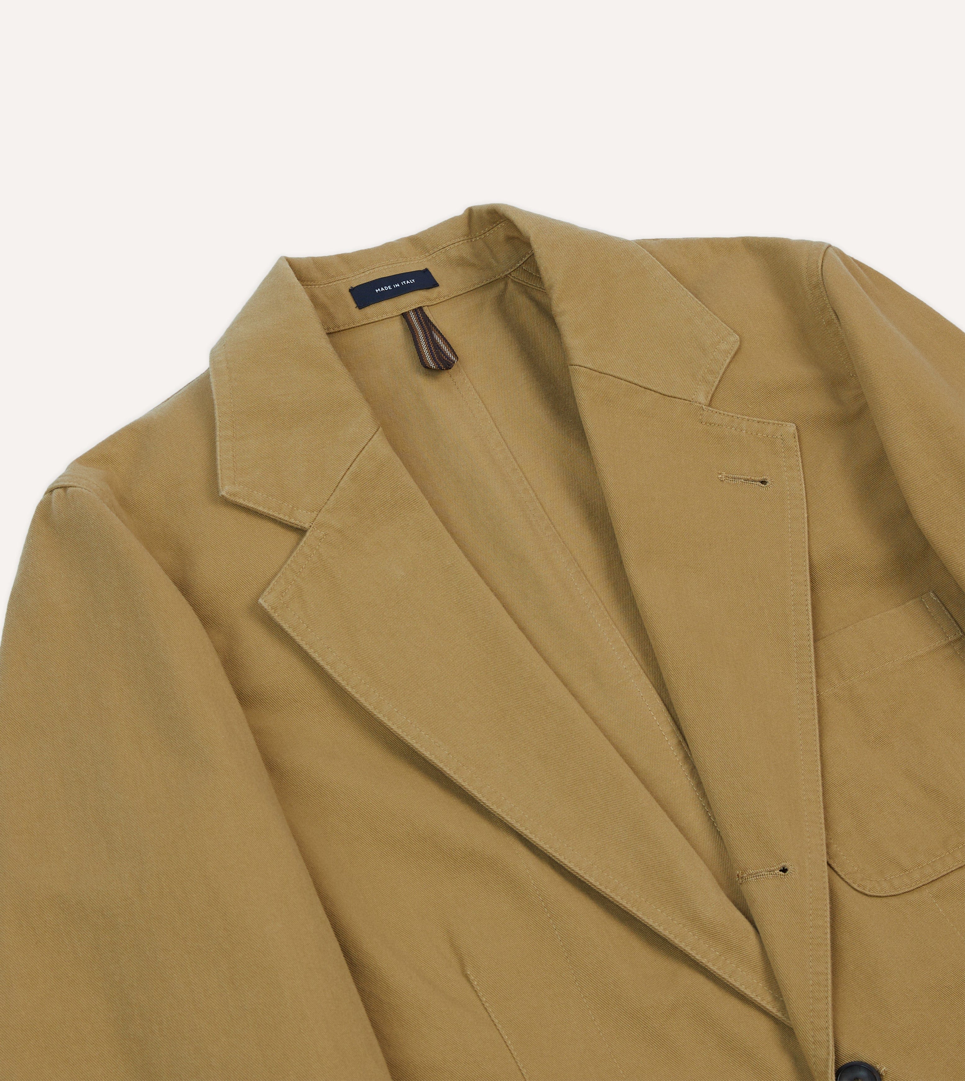 Sand Vintage Wash Cotton Games Blazer Mk. I – Drakes