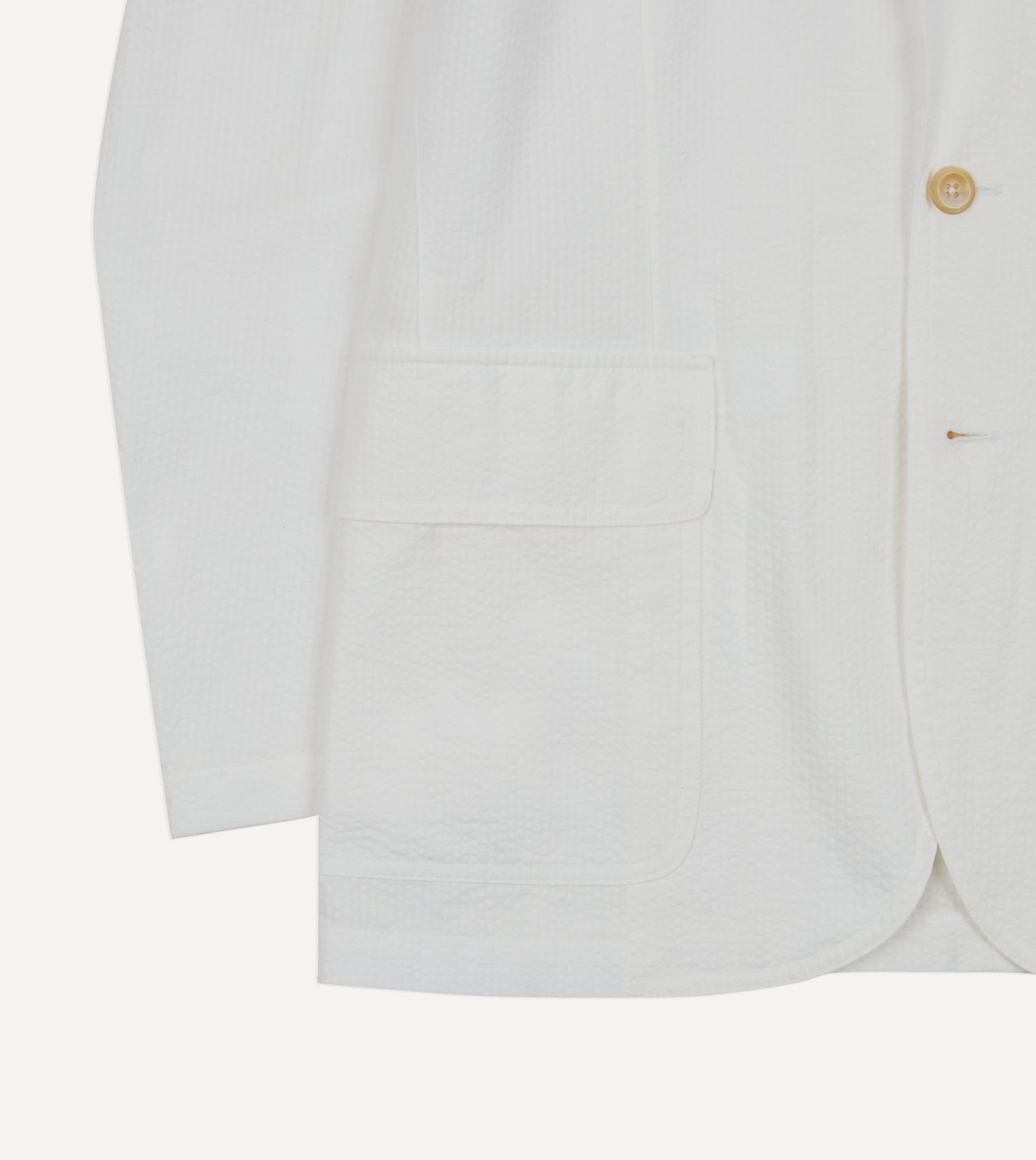 Michael McGregor for Drake’s White Seersucker Games Blazer Mk. I