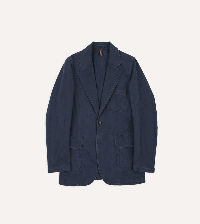 Navy Herringbone Twill Cotton Games Blazer Mk. I