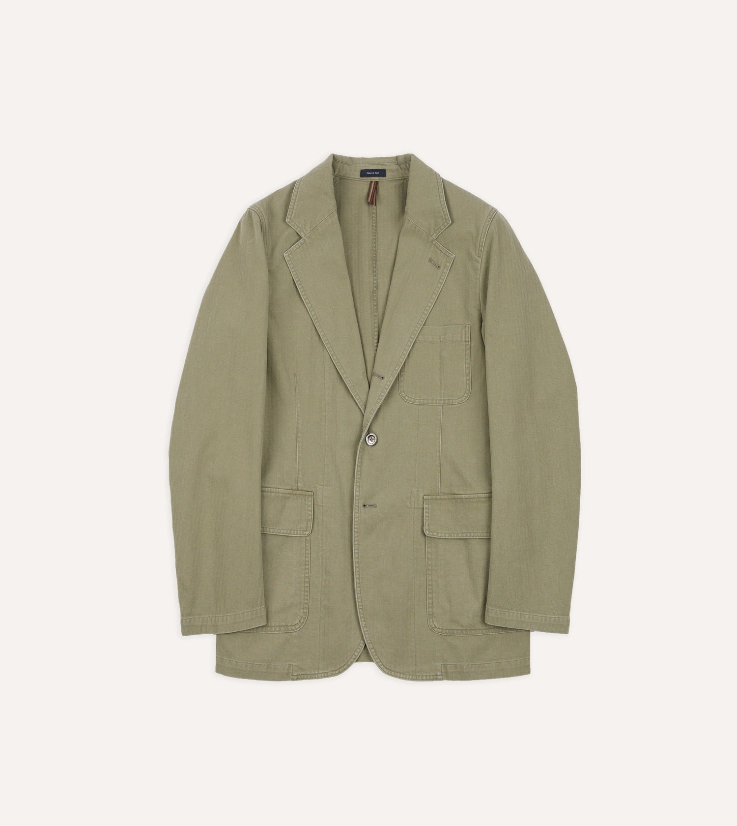 Olive Herringbone Twill Cotton Games Blazer Mk. I