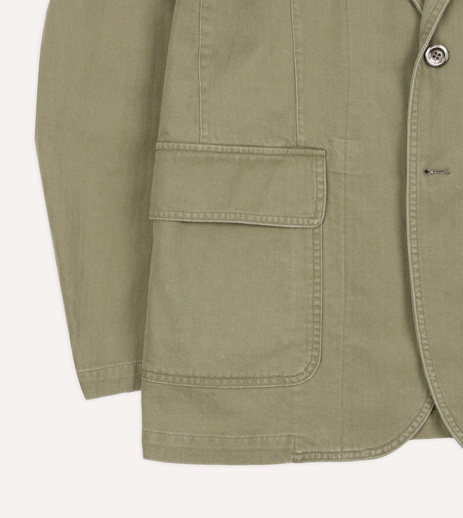 Olive Herringbone Twill Cotton Games Blazer Mk. I