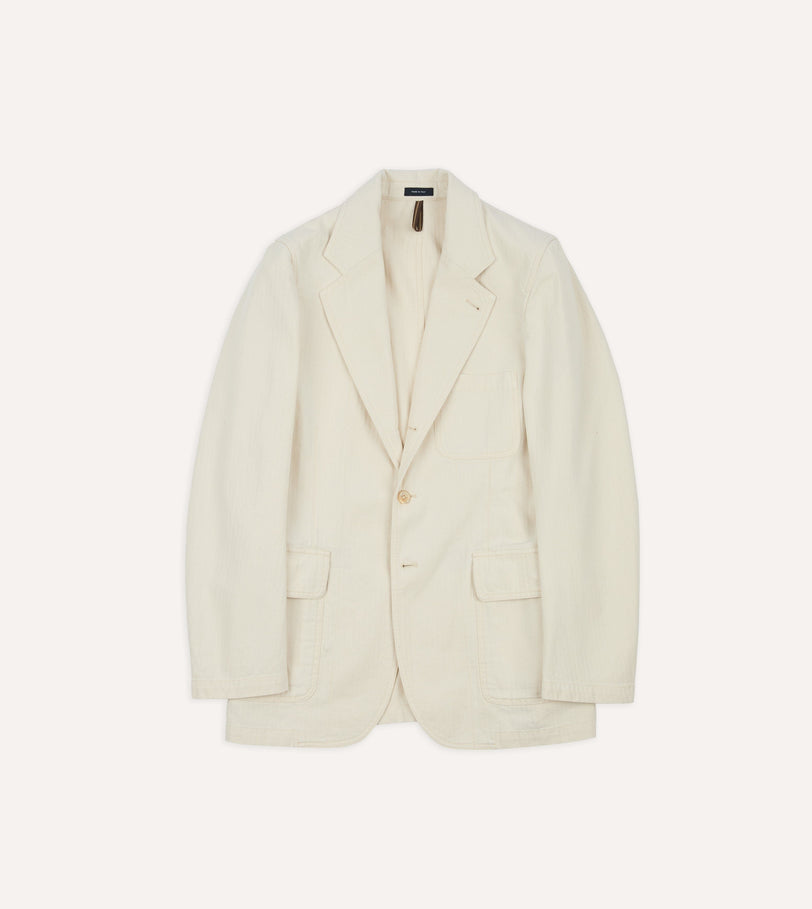 Ecru Herringbone Twill Cotton Games Blazer Mk. I