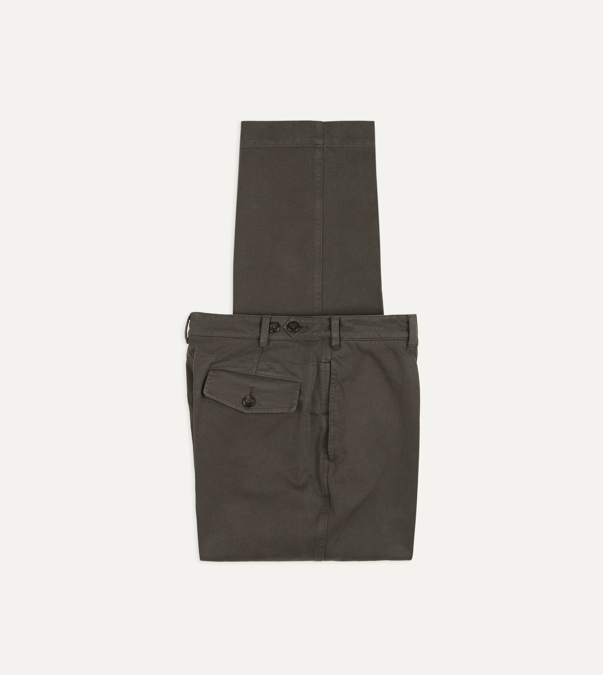 Grey Moleskin Twill Games Trousers