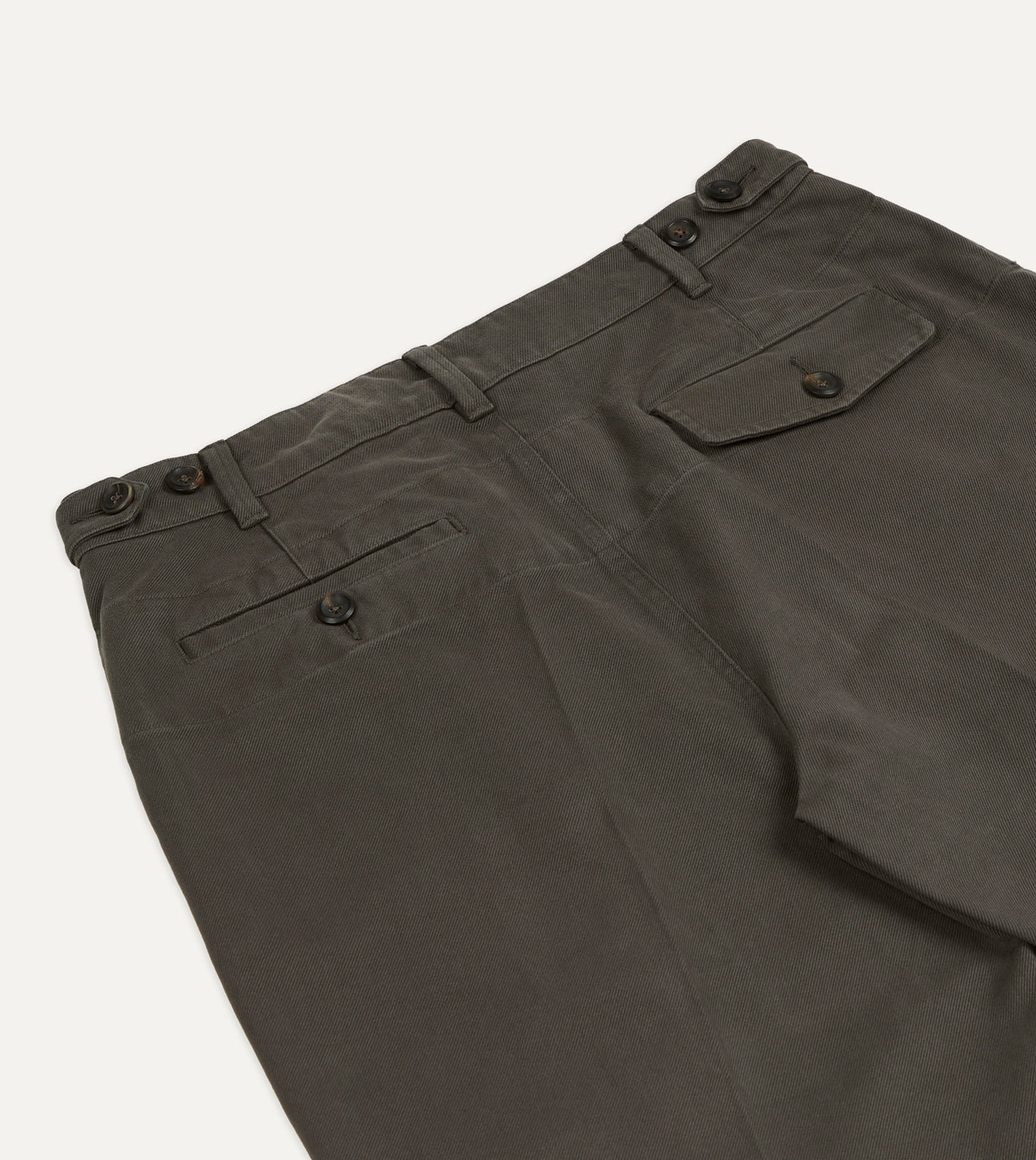 Grey Moleskin Twill Games Trousers