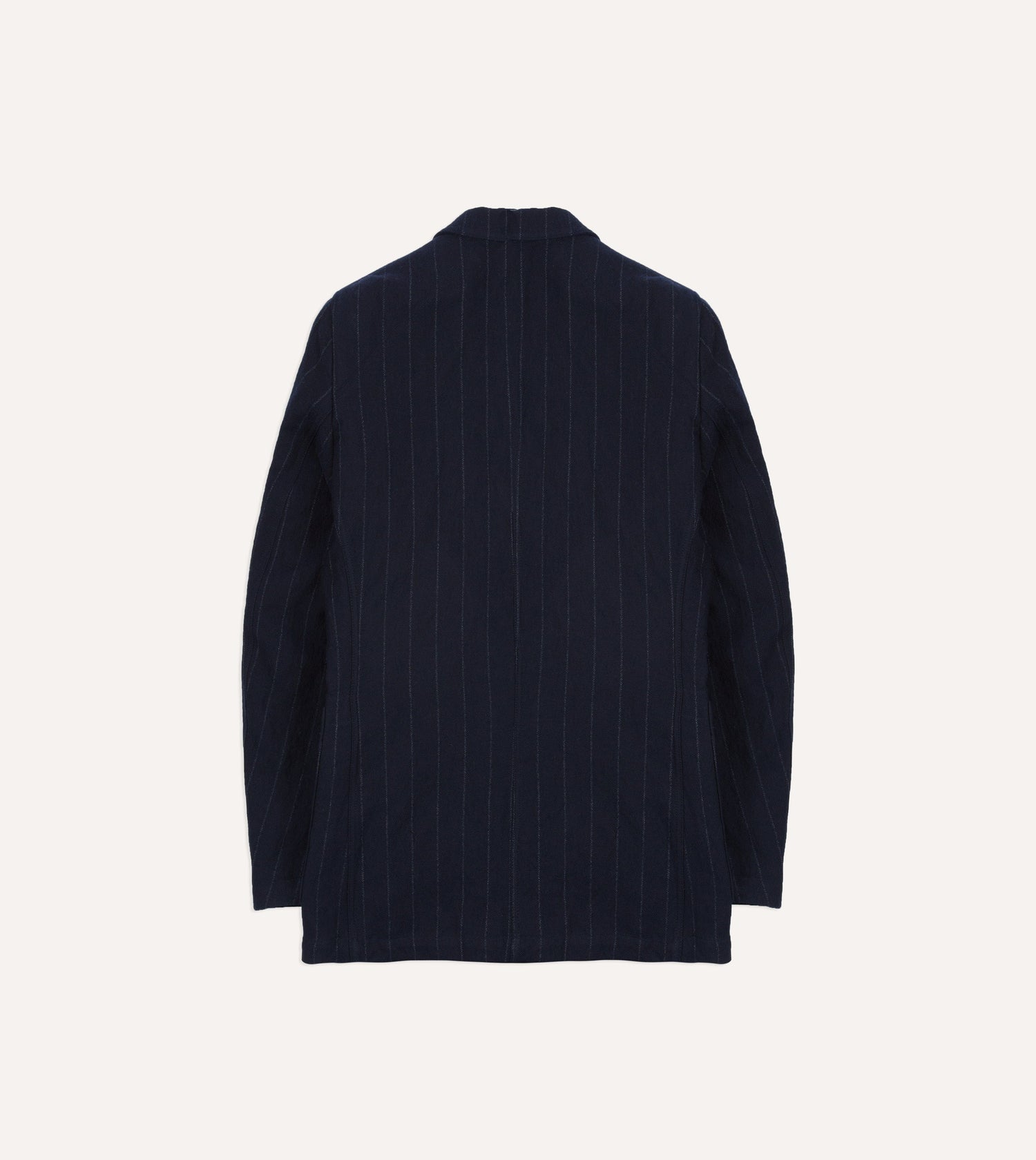 Navy Pin Stripe Wool-Cotton Games Blazer Mk. III – Drakes 