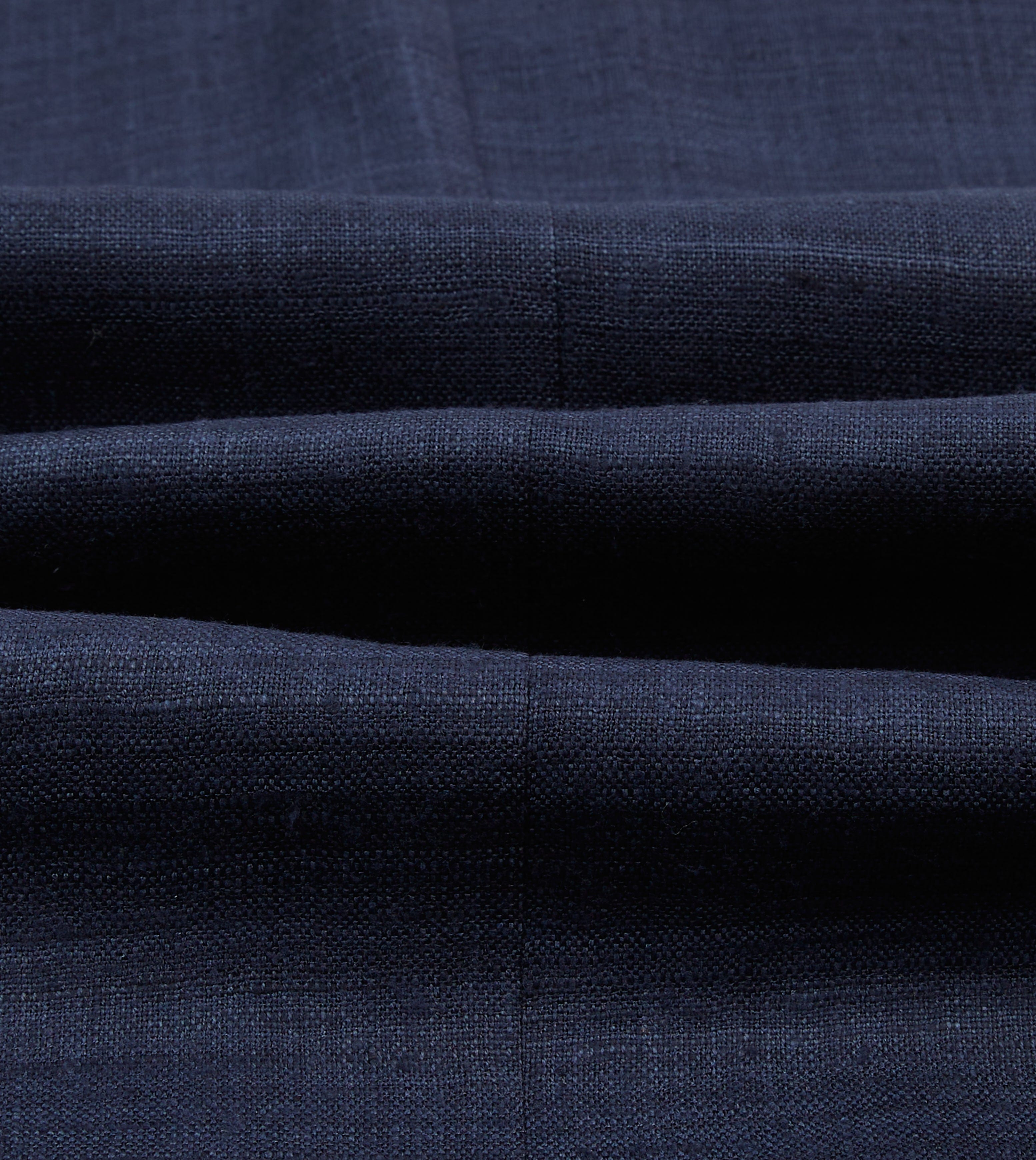 Navy Tussah Silk Double-Breasted Tailored Jacket