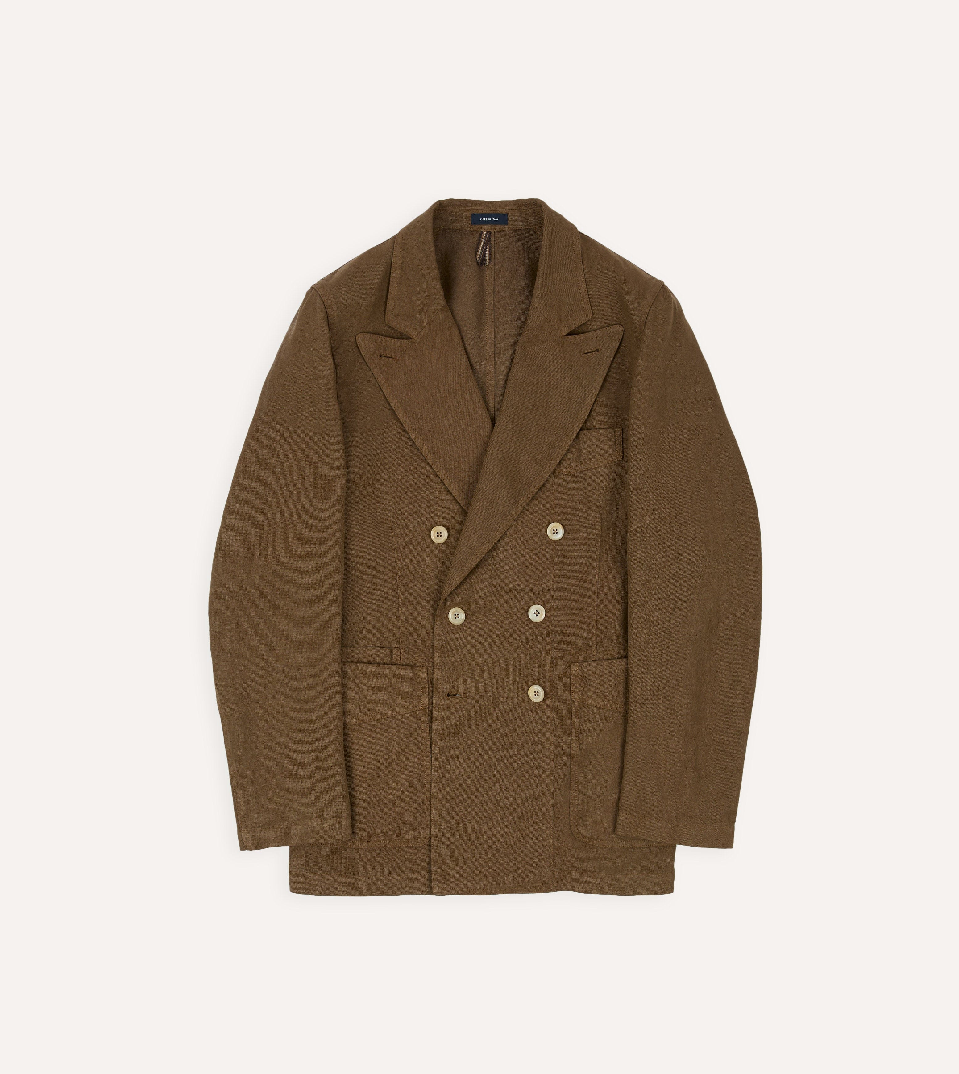 Brown Linen Gabardine Games Blazer Mk. III – Drakes