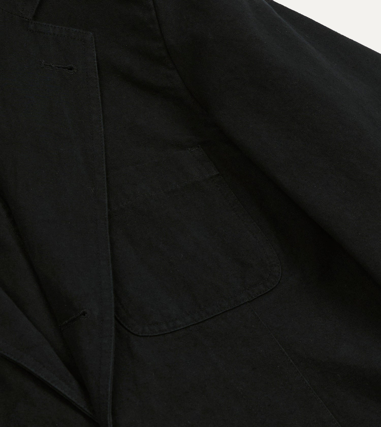 Drake's by A. Levine Black Cotton-Linen Games Blazer Mk. IV