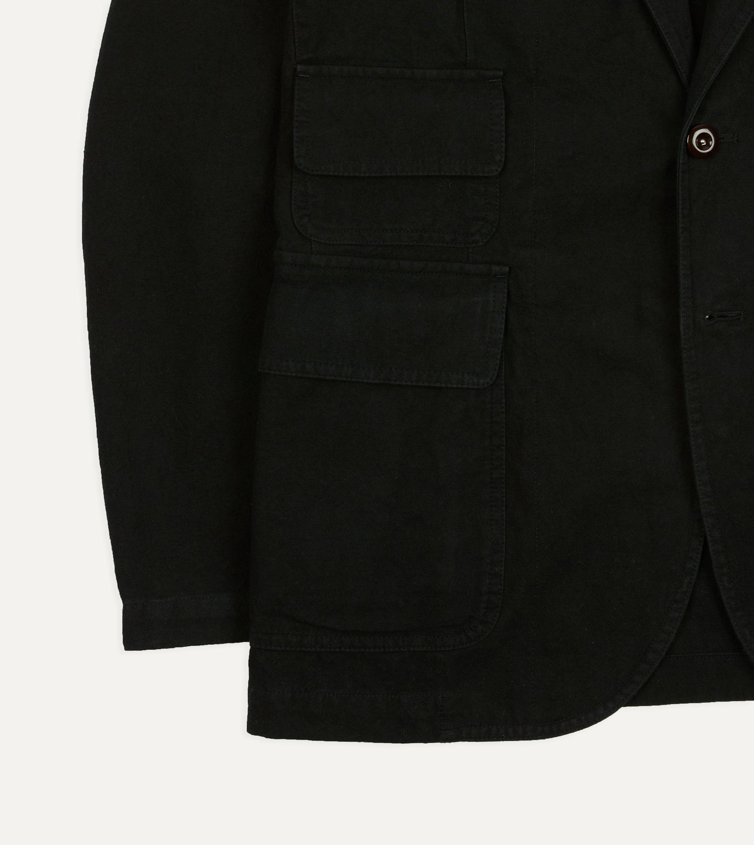 Drake's by A. Levine Black Cotton-Linen Games Blazer Mk. IV