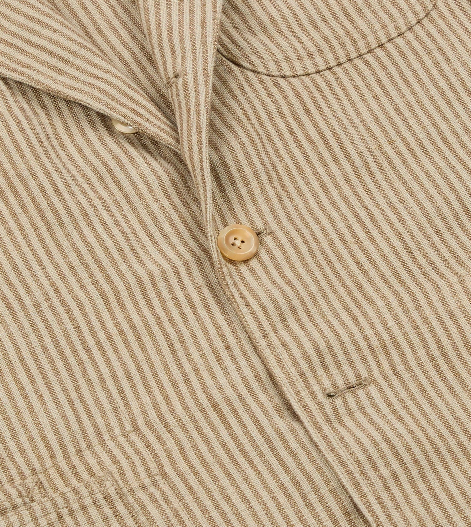 Brown and Ecru Stripe Oxford Linen Games Blazer Mk. IV