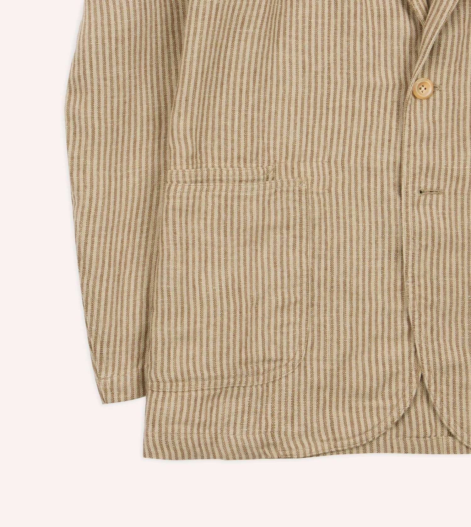 Brown and Ecru Stripe Oxford Linen Games Blazer Mk. IV