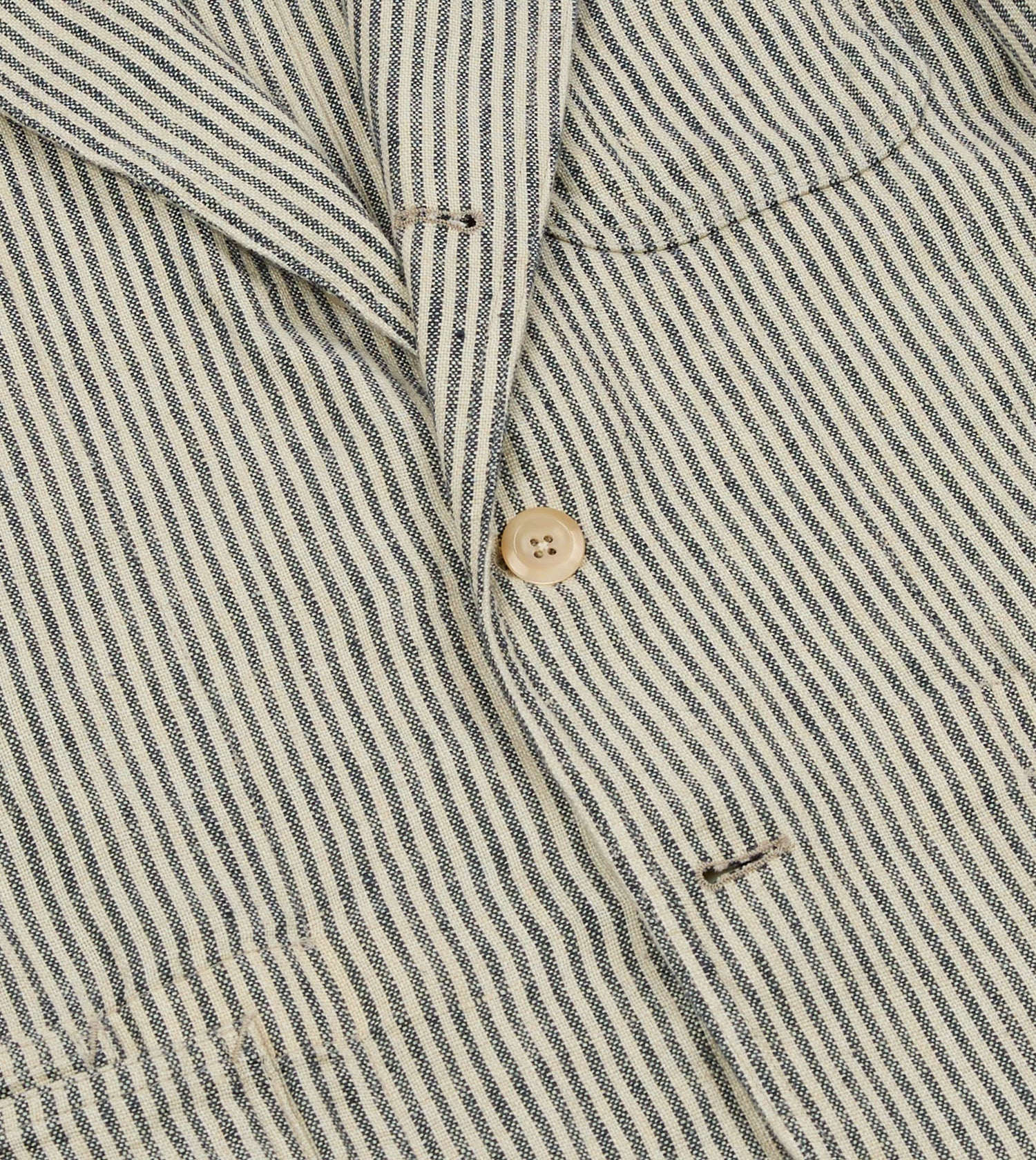 Navy and Ecru Stripe Oxford Linen Games Blazer Mk. IV