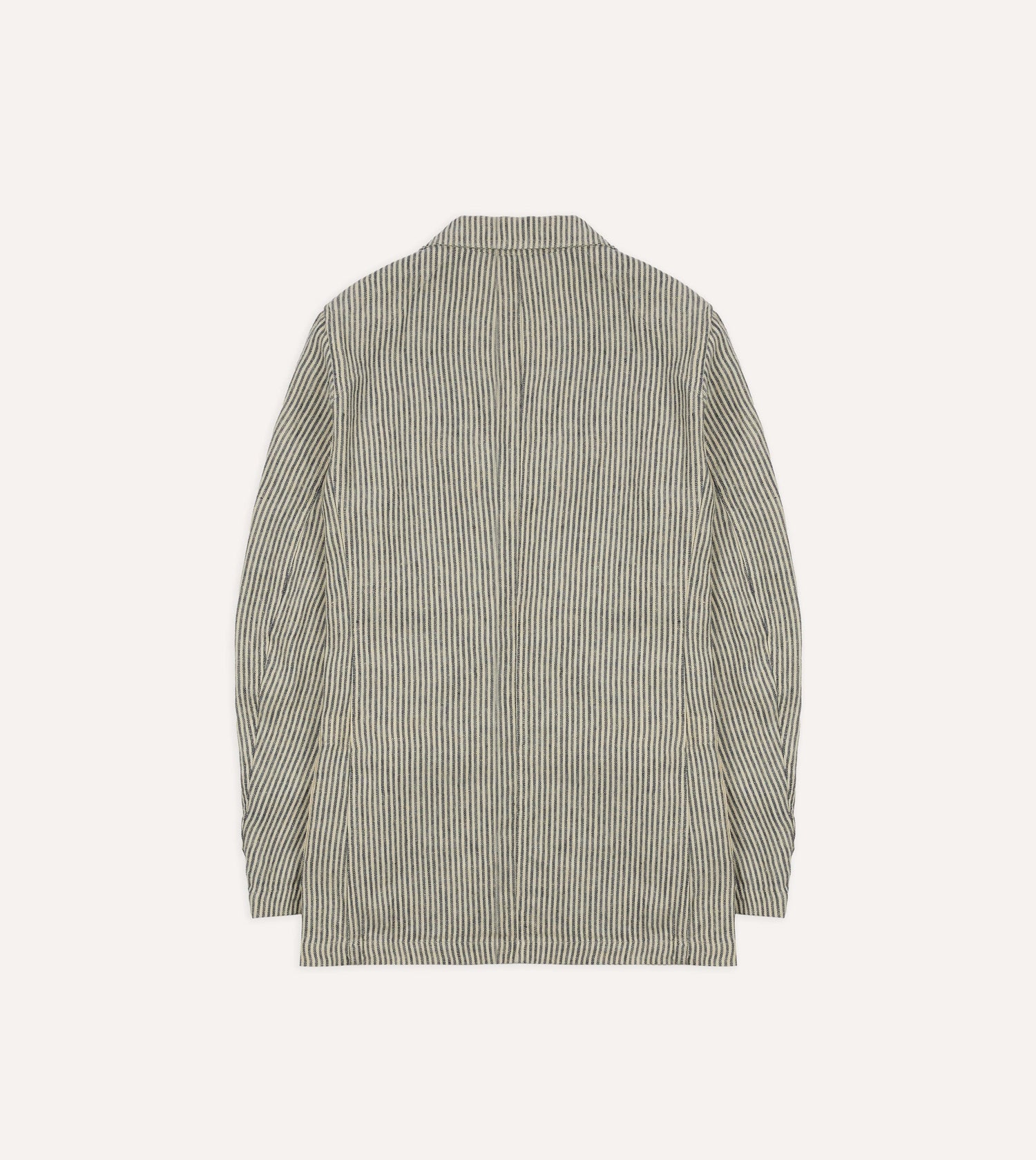 Navy and Ecru Stripe Oxford Linen Games Blazer Mk. IV