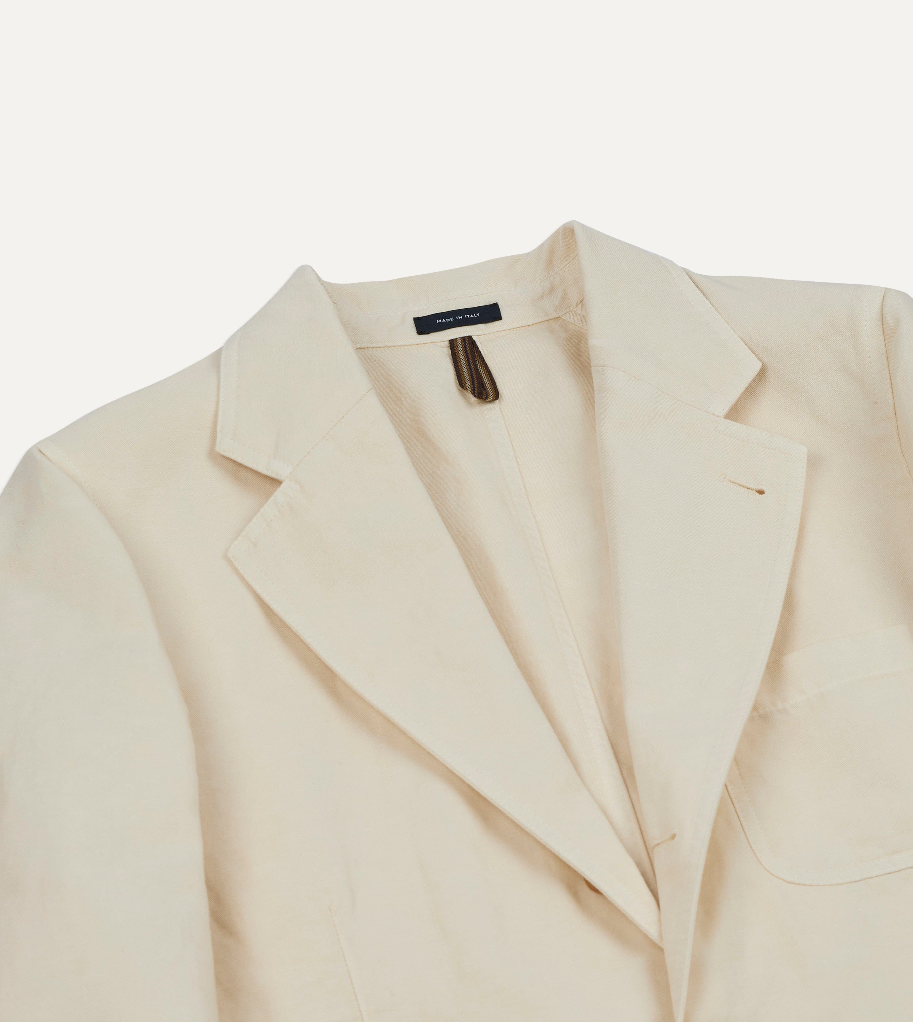 Ecru Cotton-Linen Games Blazer Mk. IV – Drakes